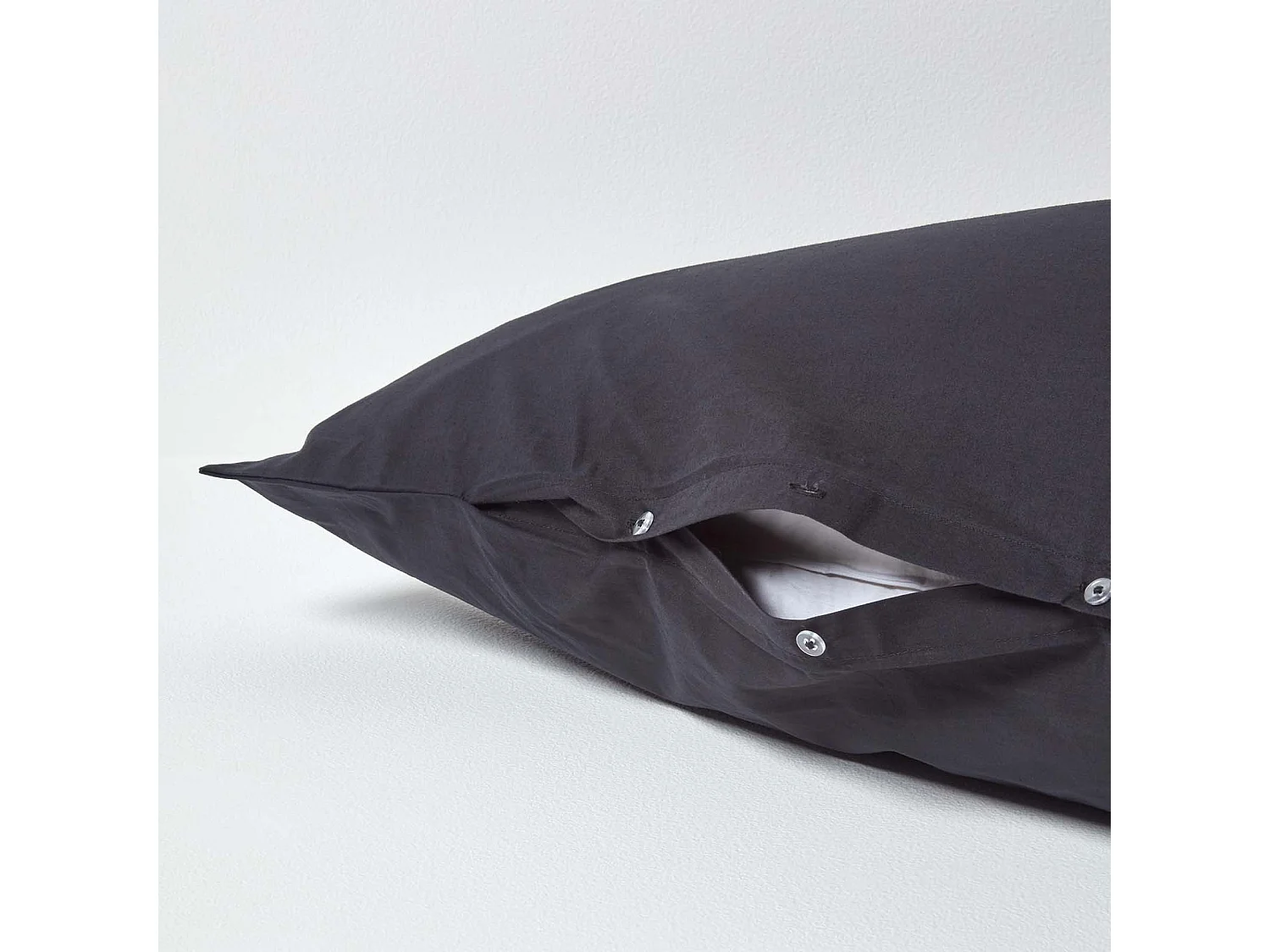 Homescapes Black Egyptian Cotton V Shaped Pillowcase 200 TC