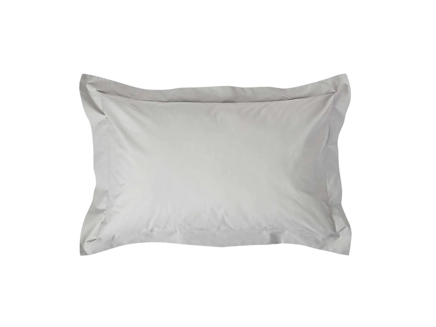 Homescapes Silver Grey Egyptian Cotton Oxford Pillowcase 200 TC, Standard Size