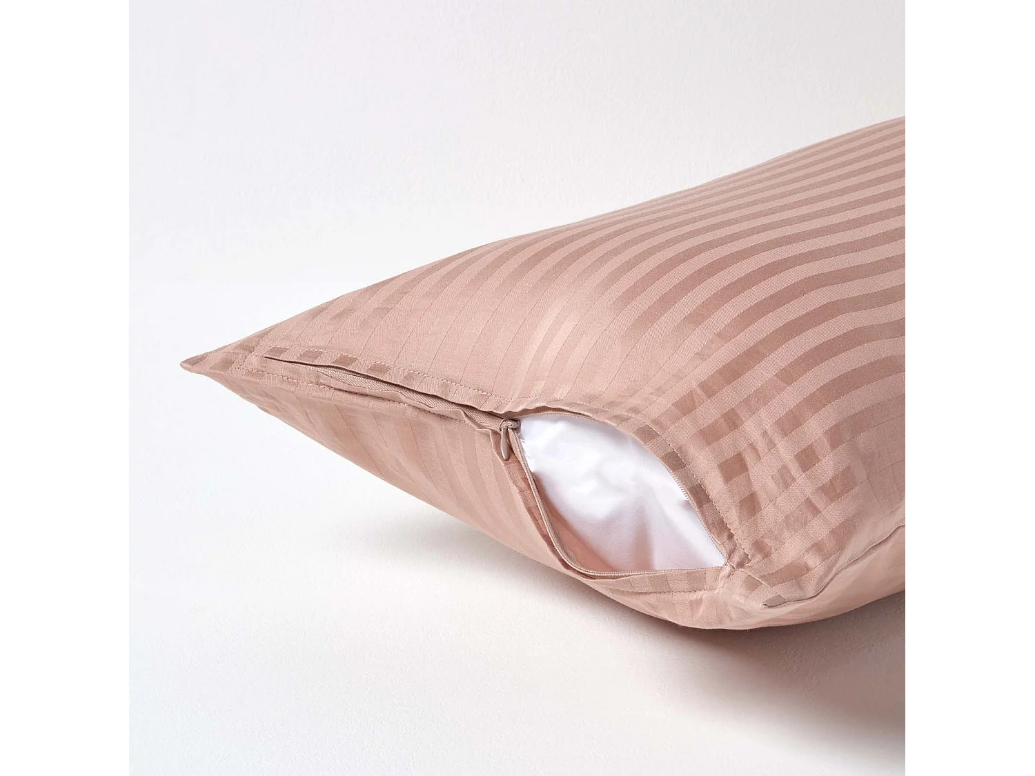 Homescapes Taupe Beige Continental Egyptian Cotton Pillowcase 330 TC, 40 x 80 cm