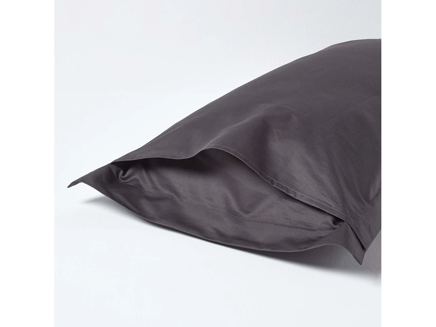 Homescapes Dark Charcoal Grey Egyptian Cotton Oxford Pillowcase 1000 TC