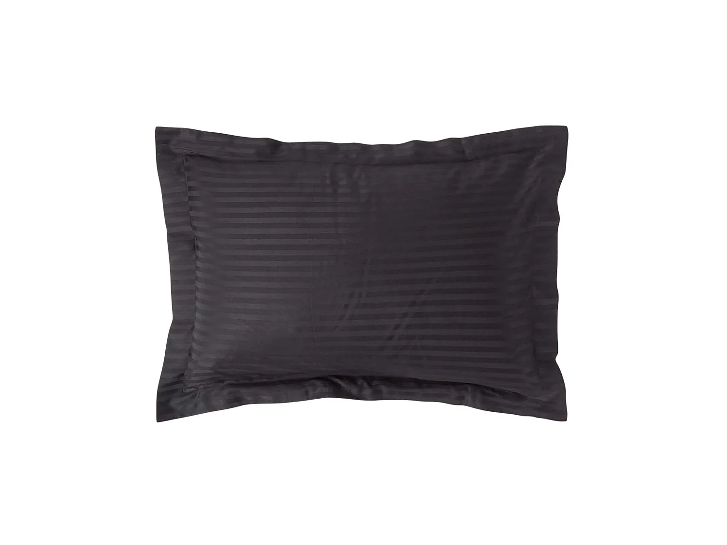 Homescapes Black Egyptian Cotton Satin Stripe Oxford Pillowcase 330 TC
