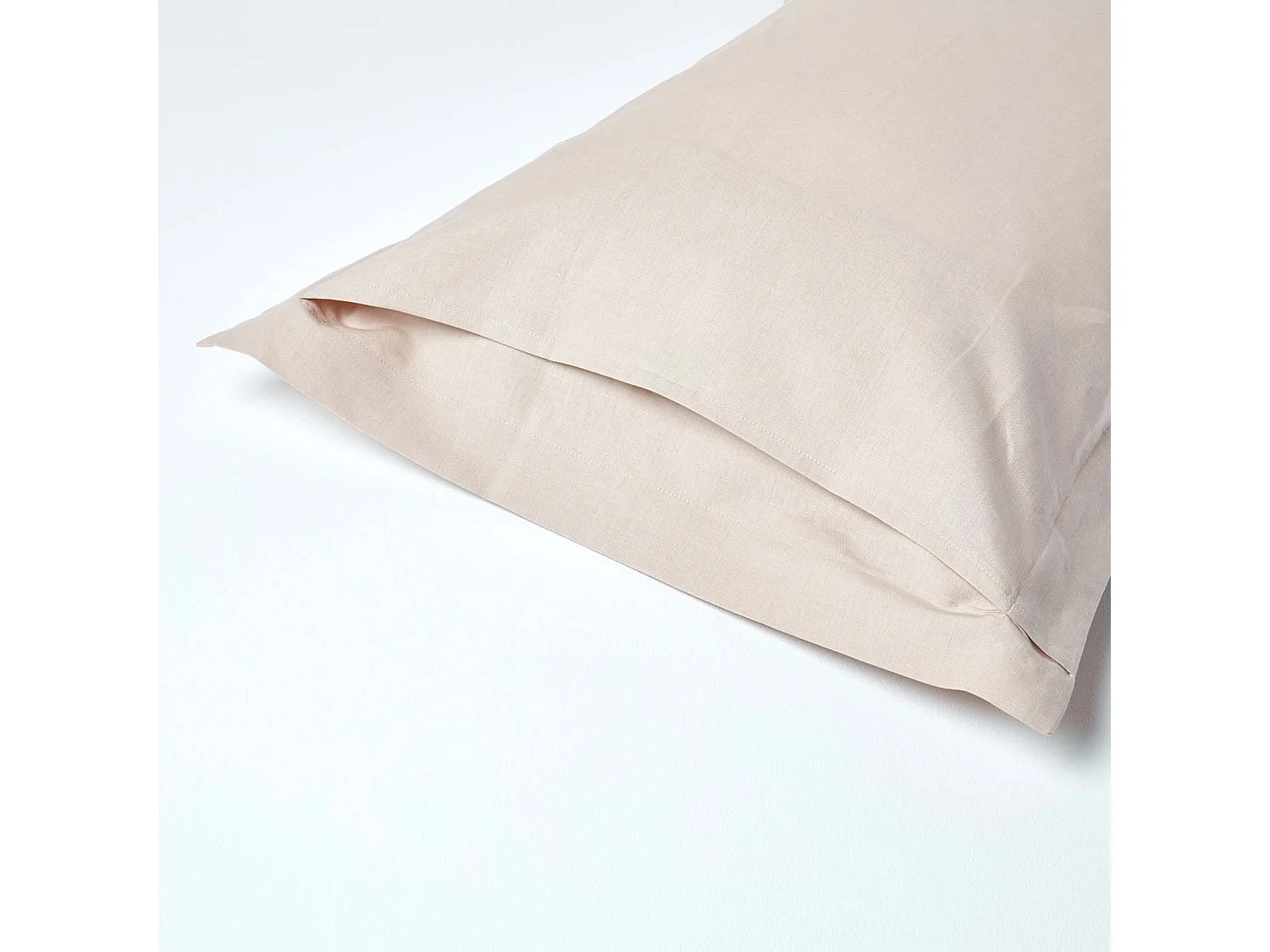 Homescapes Natural Linen Oxford Pillowcase, Standard