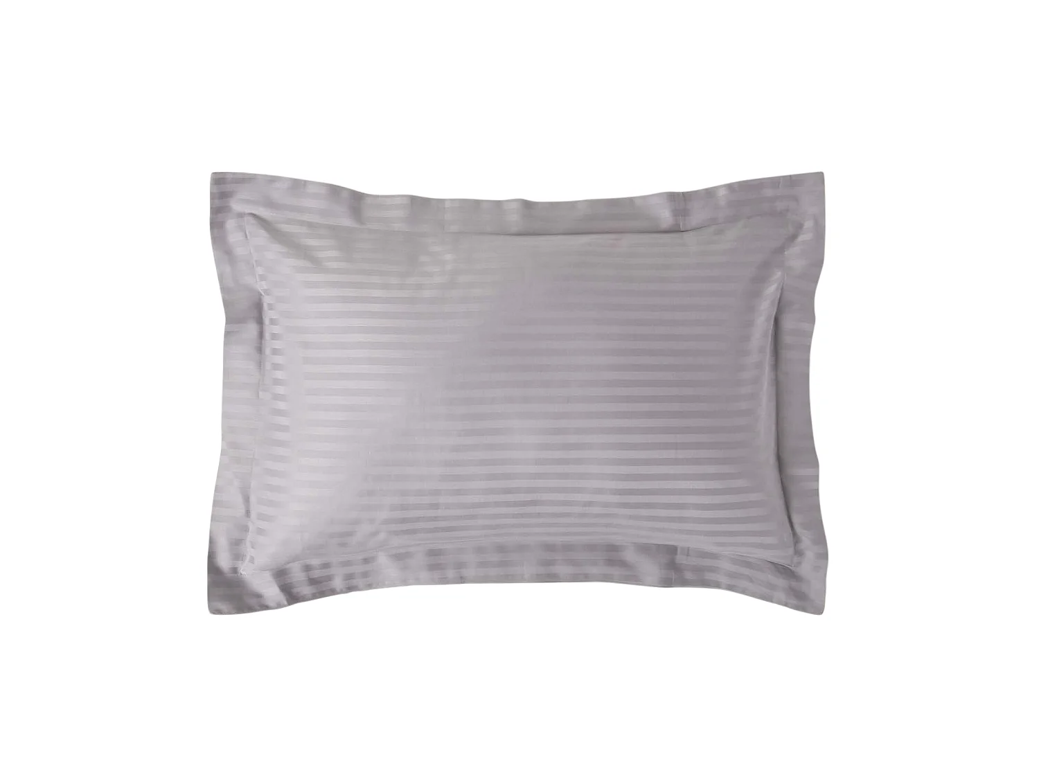 Homescapes Grey Egyptian Cotton Satin Stripe Oxford Pillowcase 330 TC