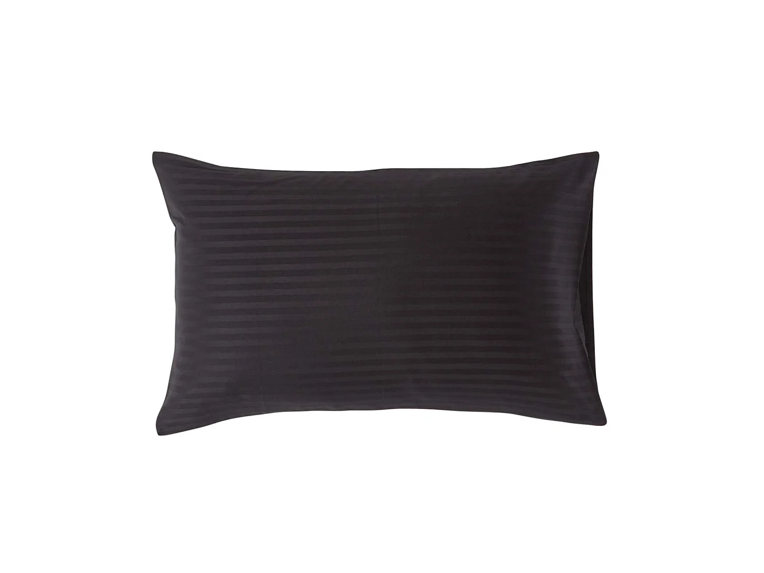 Homescapes Black Egyptian Cotton Satin Stripe Housewife Pillowcase 330 TC