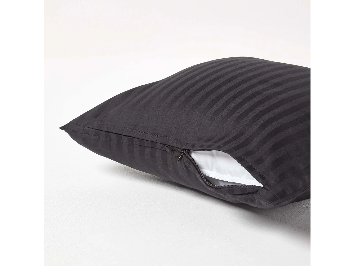 Homescapes Black Continental Egyptian Cotton Pillowcase 330 TC, 40 x 40 cm