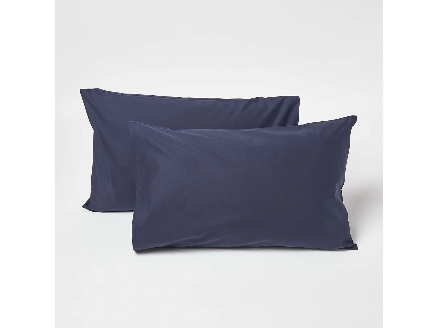 Homescapes Navy Cotton Kids Pillowcases 40 x 60 cm 200 Thread Count, 2 Pack