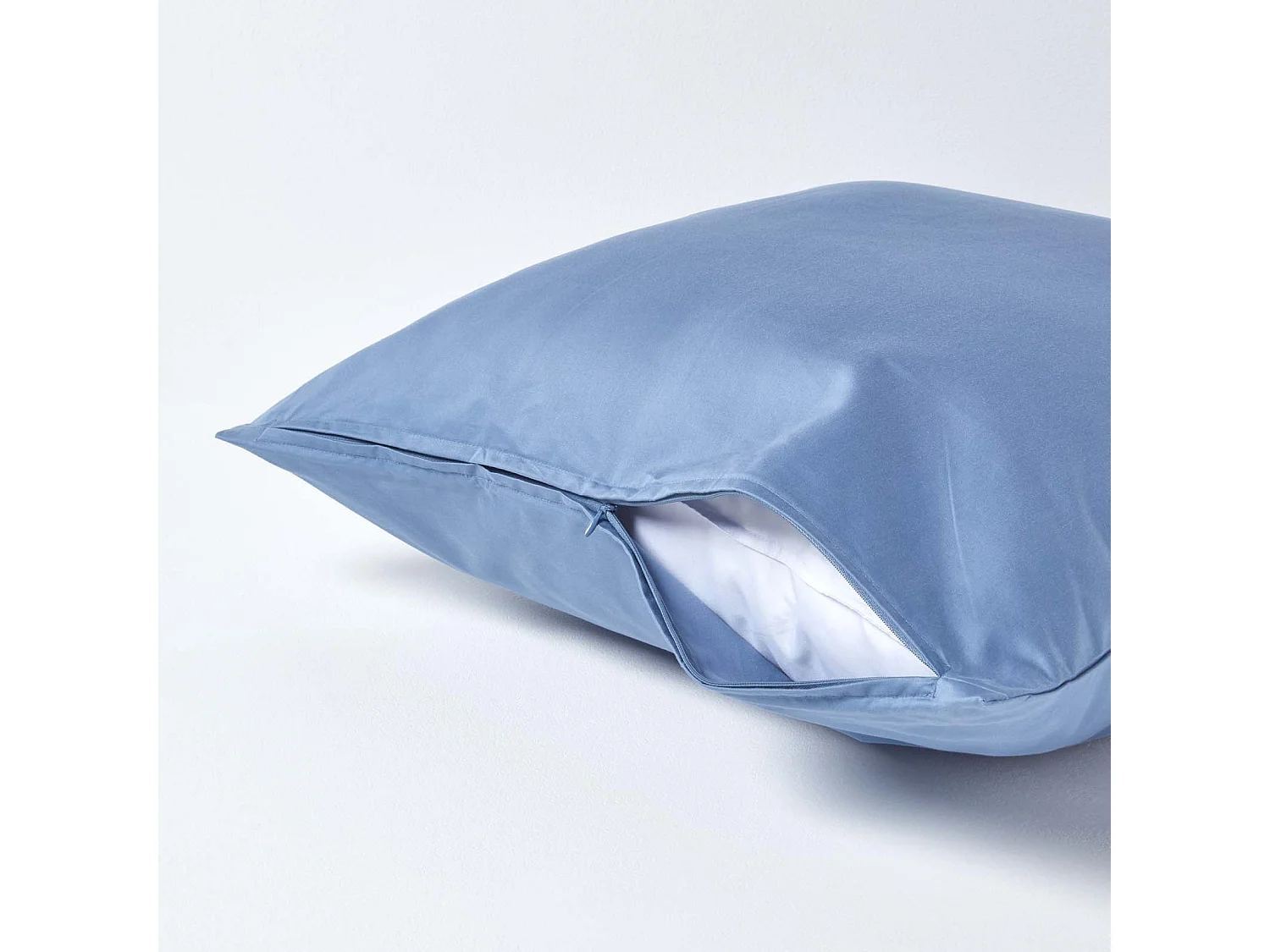 Homescapes Air Force Blue Continental Pillowcase 1000 TC, 60 x 60 cm