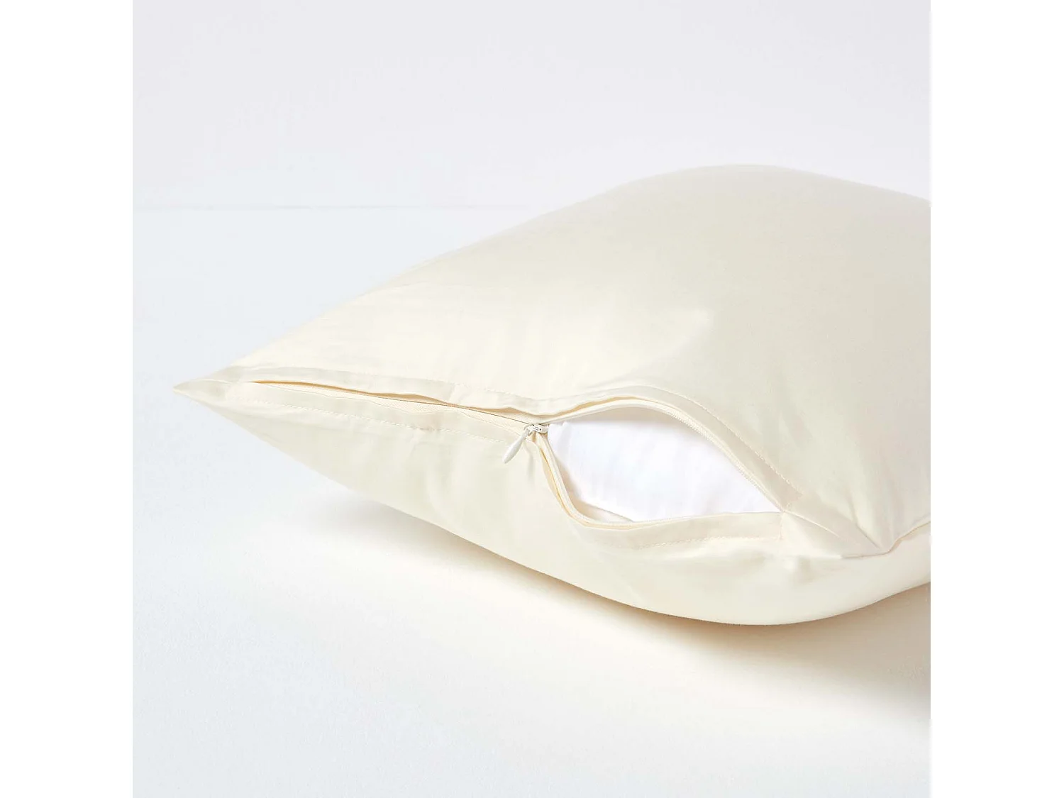 Homescapes Cream Continental Egyptian Cotton Pillowcase 1000 TC, 40 x 40 cm