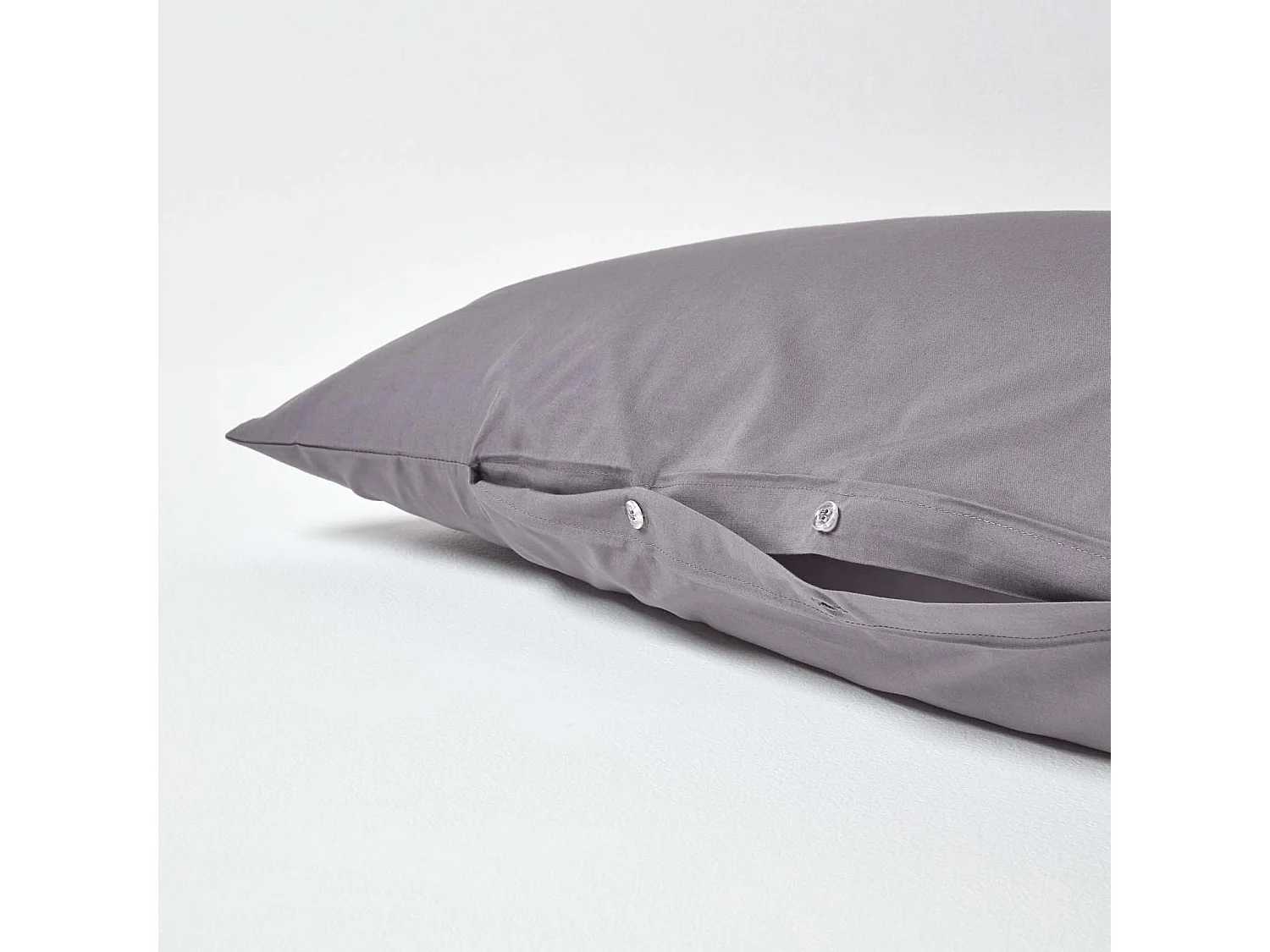 Homescapes Dark Grey Egyptian Cotton V Shaped Pillowcase 200 TC