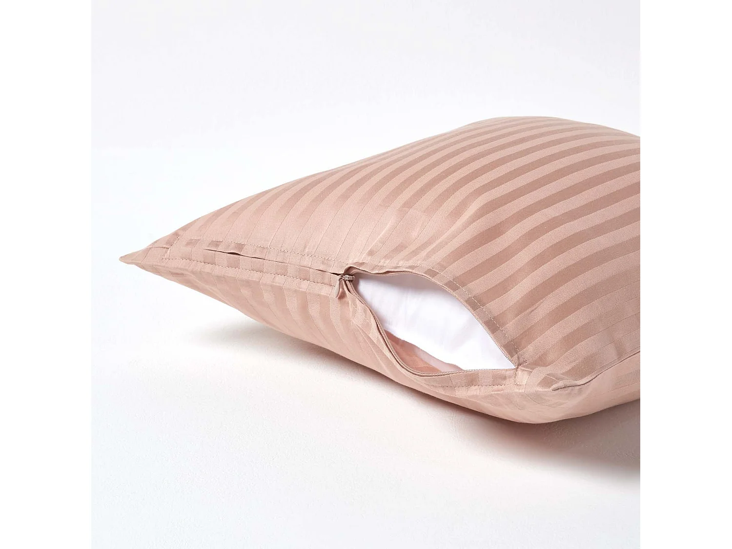 Homescapes Taupe Beige Continental Egyptian Cotton Pillowcase 330 TC, 40 x 40 cm