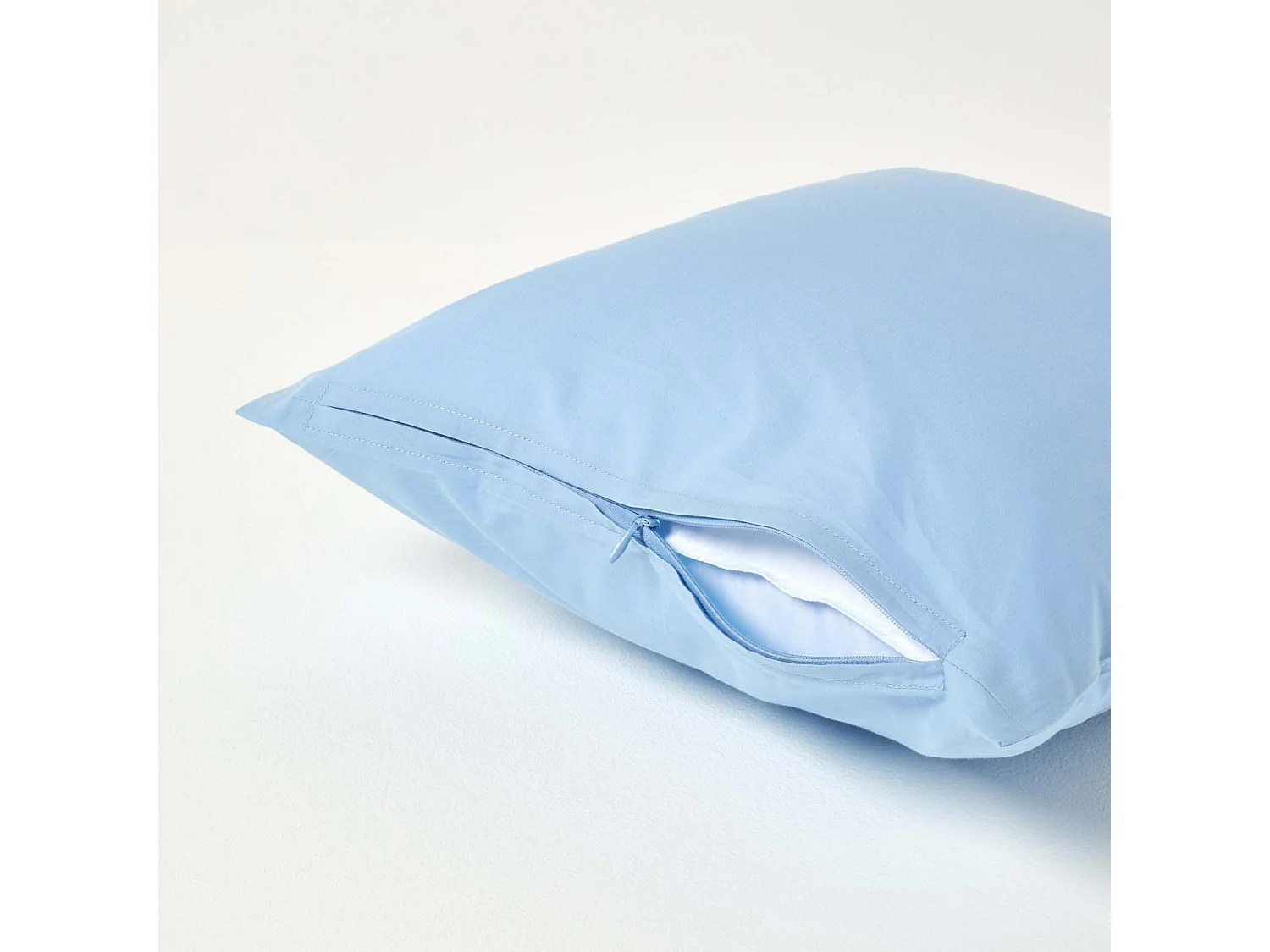 Homescapes Blue Continental Egyptian Cotton Pillowcase 200 TC, 40 x 40 cm