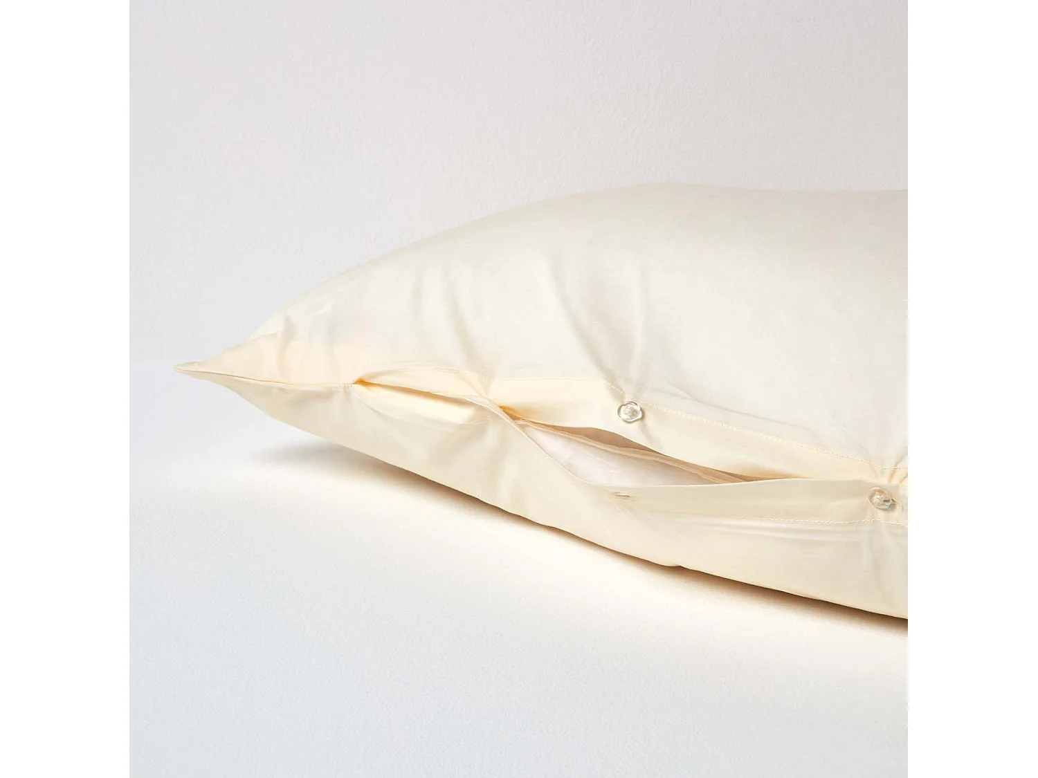 Homescapes Cream Egyptian Cotton V Shaped Pillowcase 200 TC