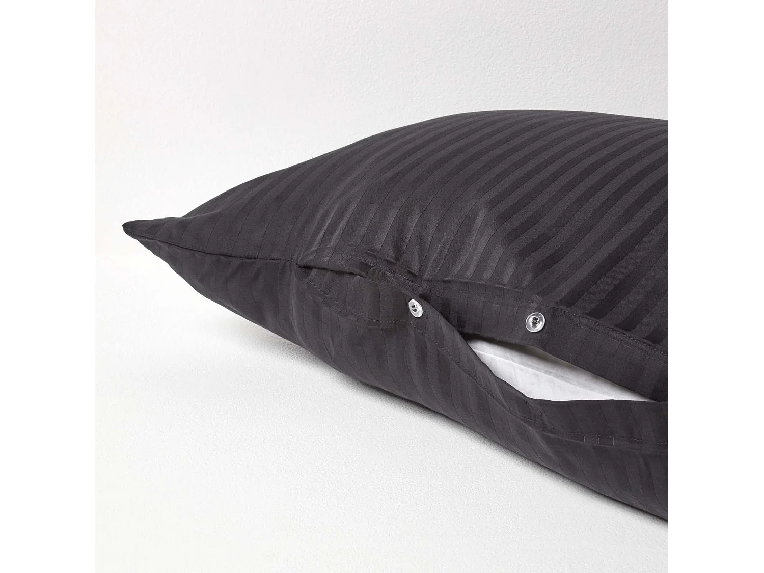Homescapes Black Egyptian Cotton Super Soft V Shaped Pillowcase 330 TC