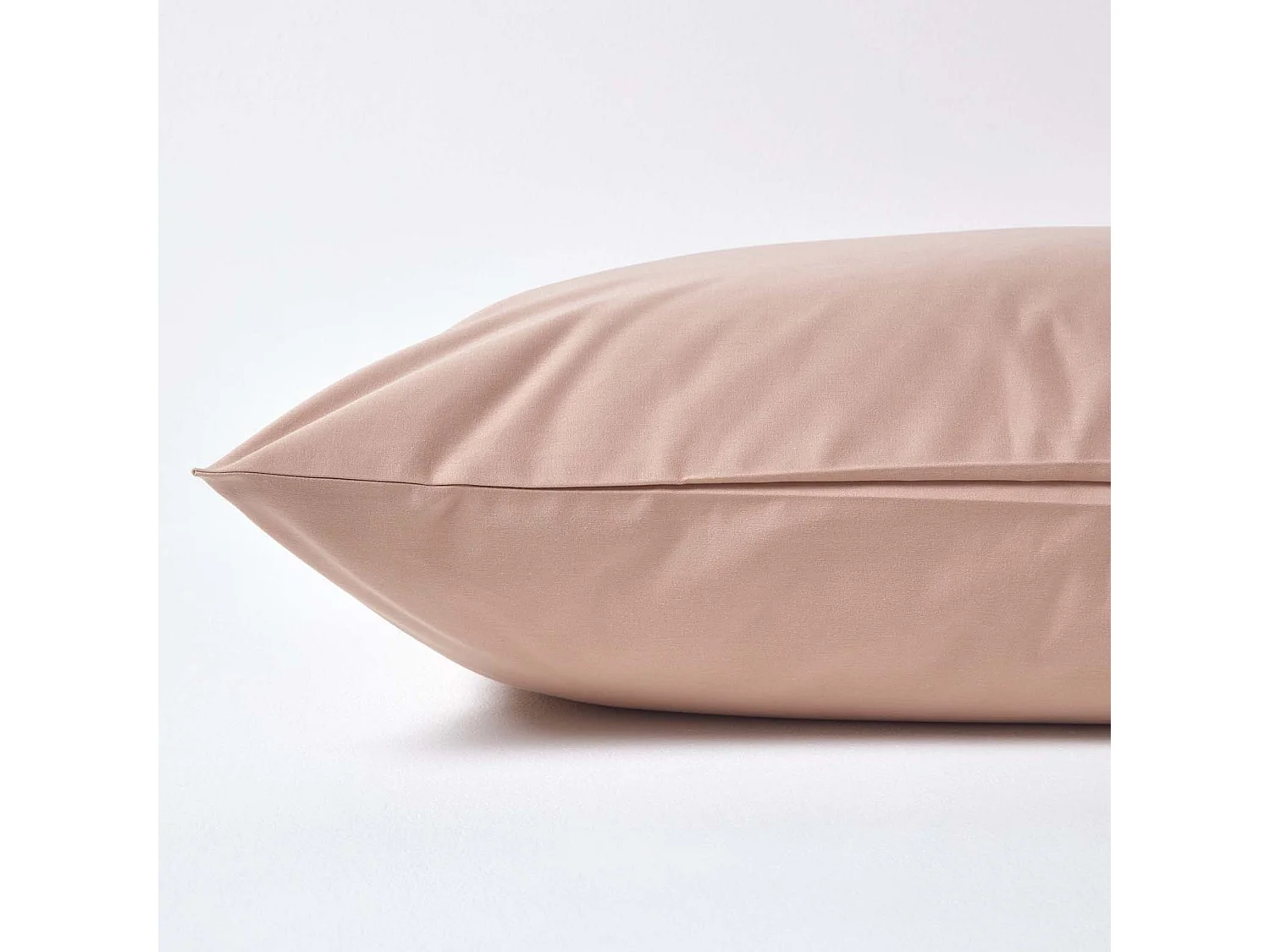 Taie d’oreiller en satin de coton egyptien 1000 fils, beige taupe, 40 x 40 cm - HOMESCAPES