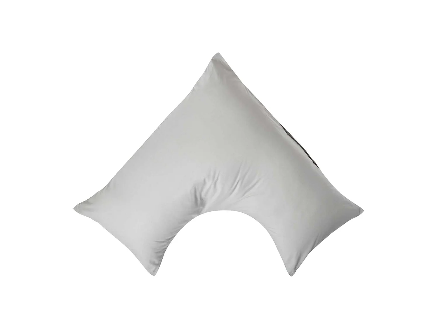 Homescapes Silver Grey Egyptian Cotton V Shaped Pillowcase 200 TC