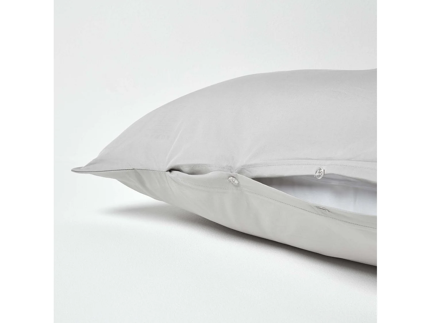 Homescapes Silver Grey Egyptian Cotton V Shaped Pillowcase 200 TC