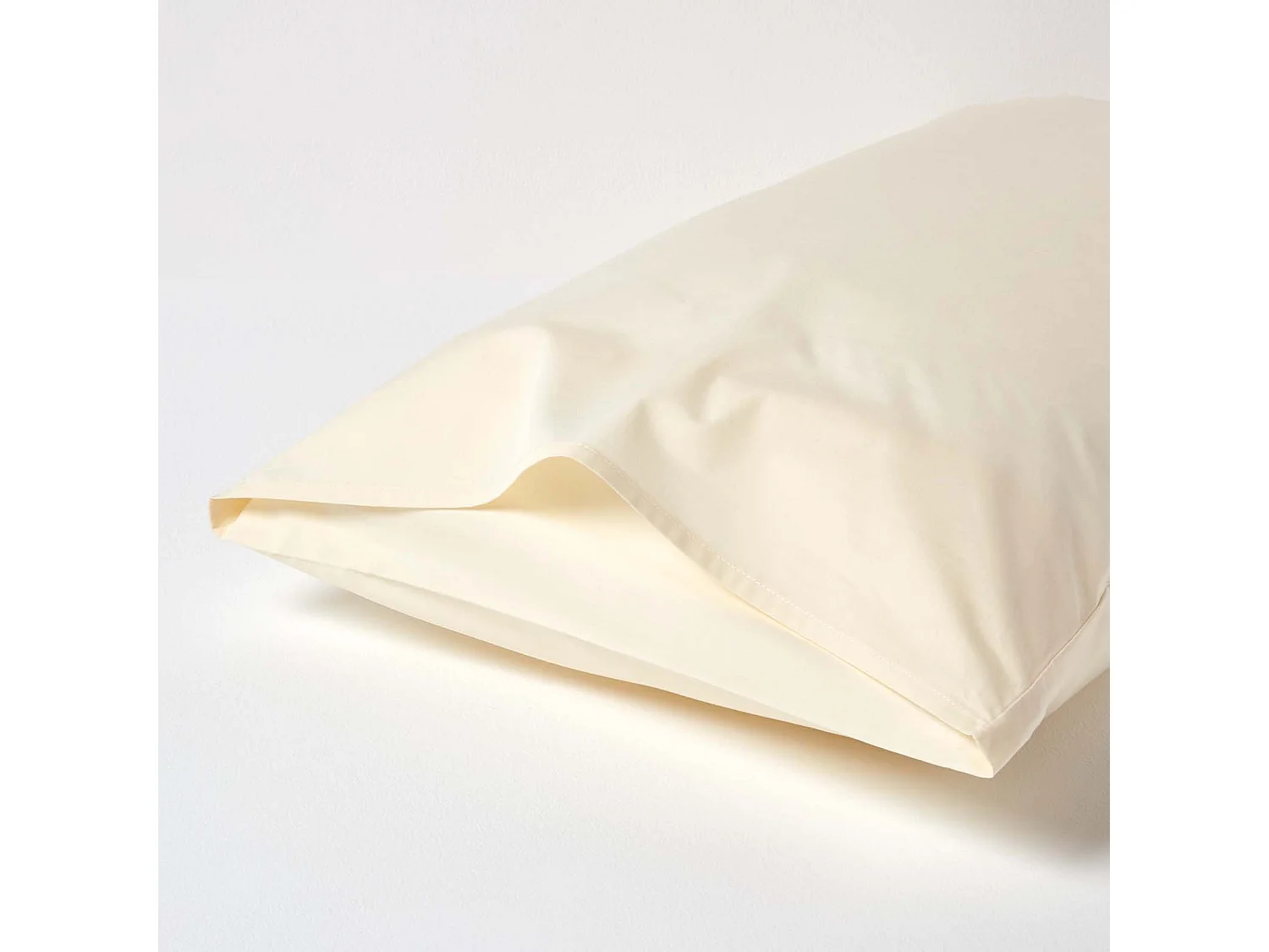 Homescapes Cream Egyptian Cotton Housewife Pillowcase 200 TC , Standard Size