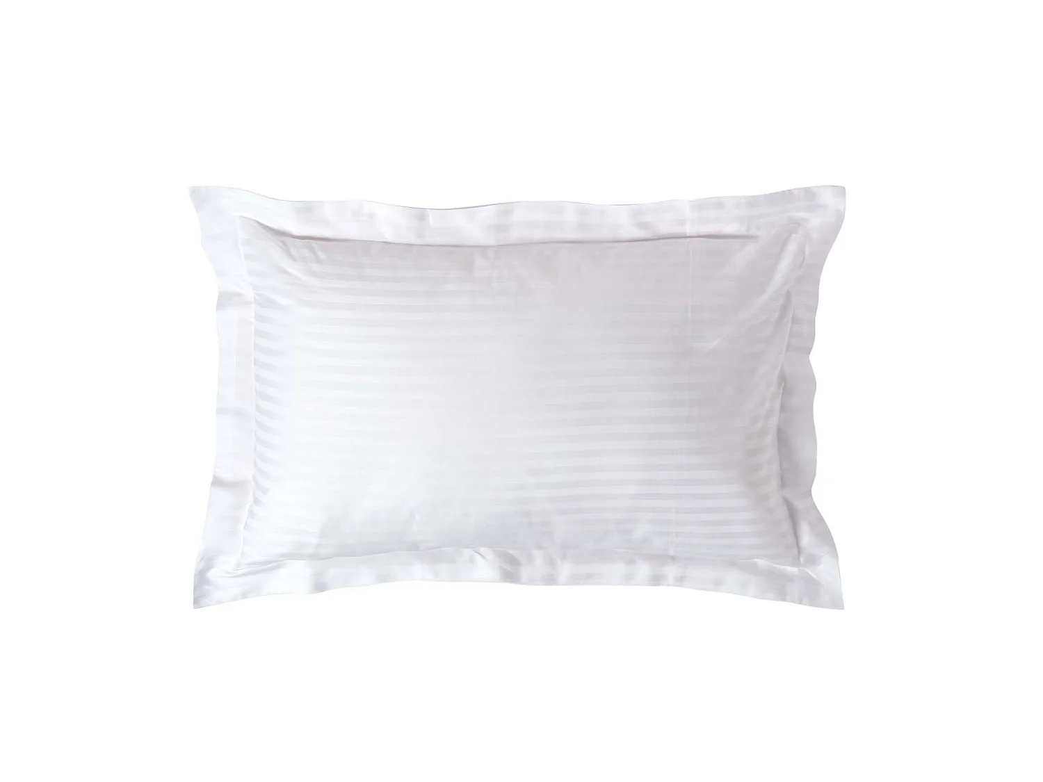 Homescapes White Egyptian Cotton Satin Stripe Oxford Pillowcase 330 TC
