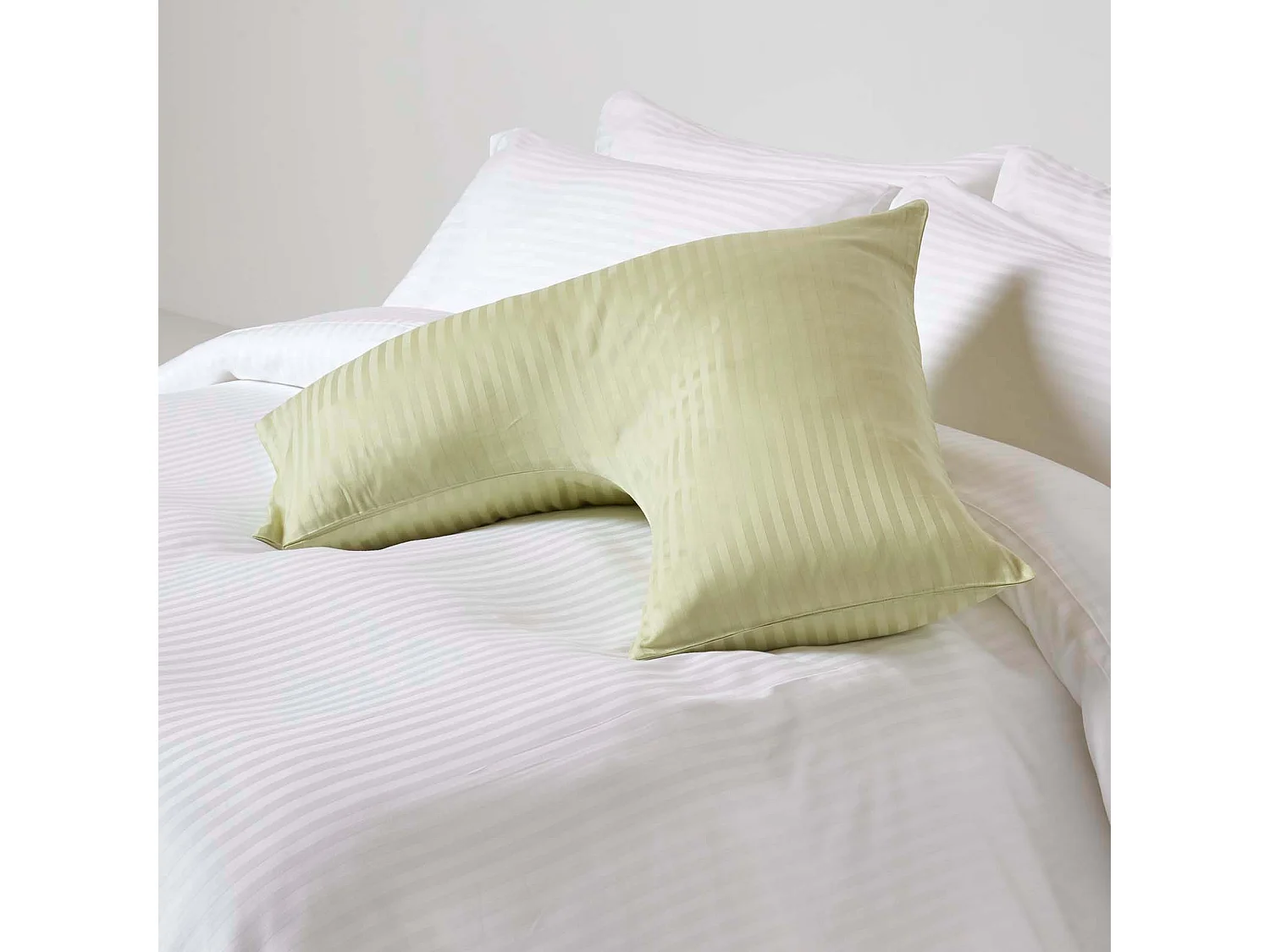 Homescapes Sage Green Egyptian Cotton Super Soft V Shaped Pillowcase 330 TC
