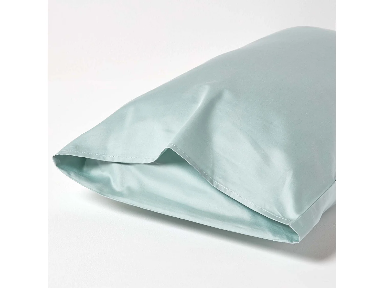 Homescapes Duck Egg Blue Organic Cotton Housewife Pillowcase 400 TC