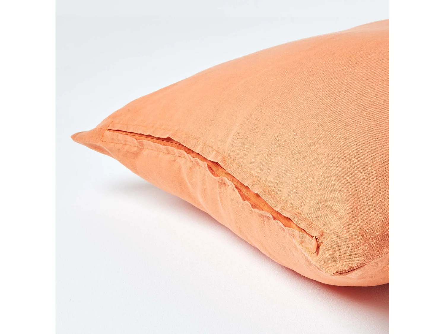 Homescapes Burnt Orange European Linen Pillowcase, 60 x 60 cm