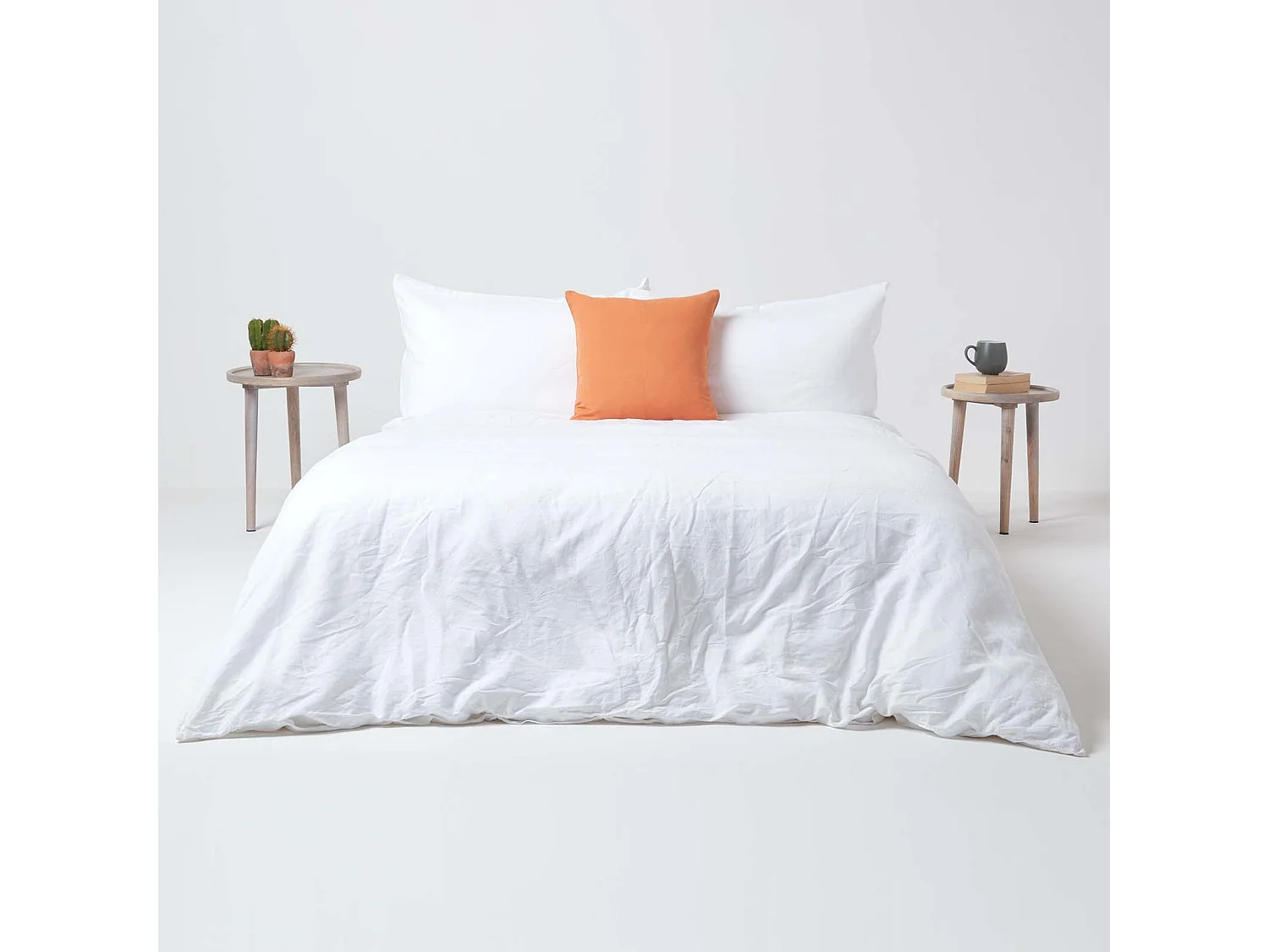 Homescapes Burnt Orange European Linen Pillowcase, 60 x 60 cm