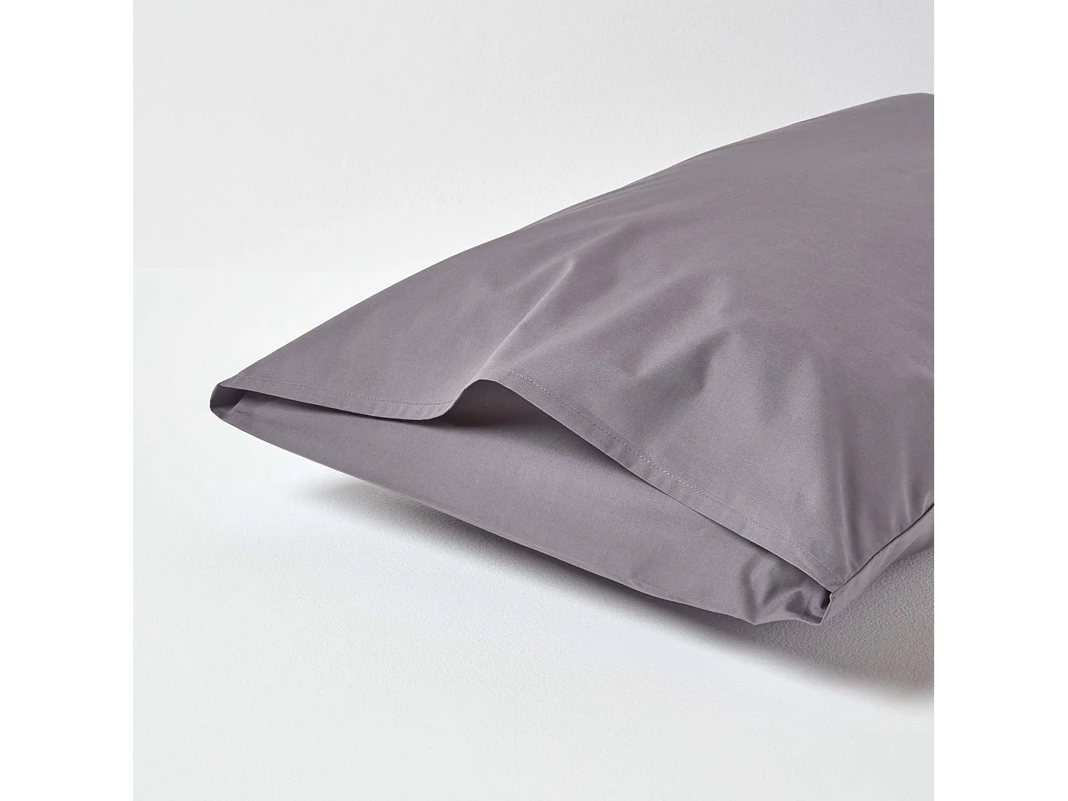 Homescapes Dark Grey Egyptian Cotton Housewife Pillowcase 200 TC, King Size