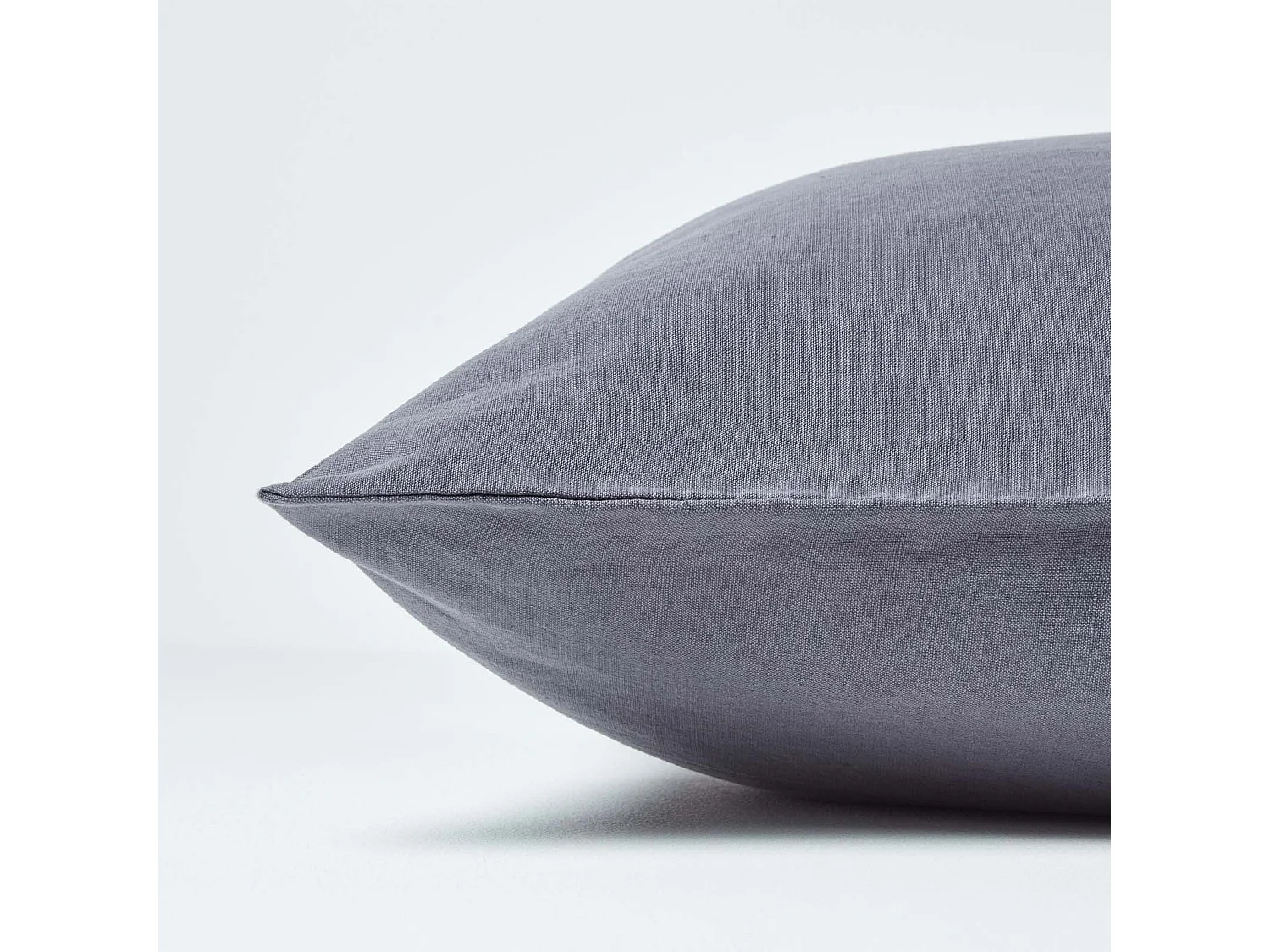 Homescapes Dark Grey European Linen Pillowcase, 40 x 40 cm