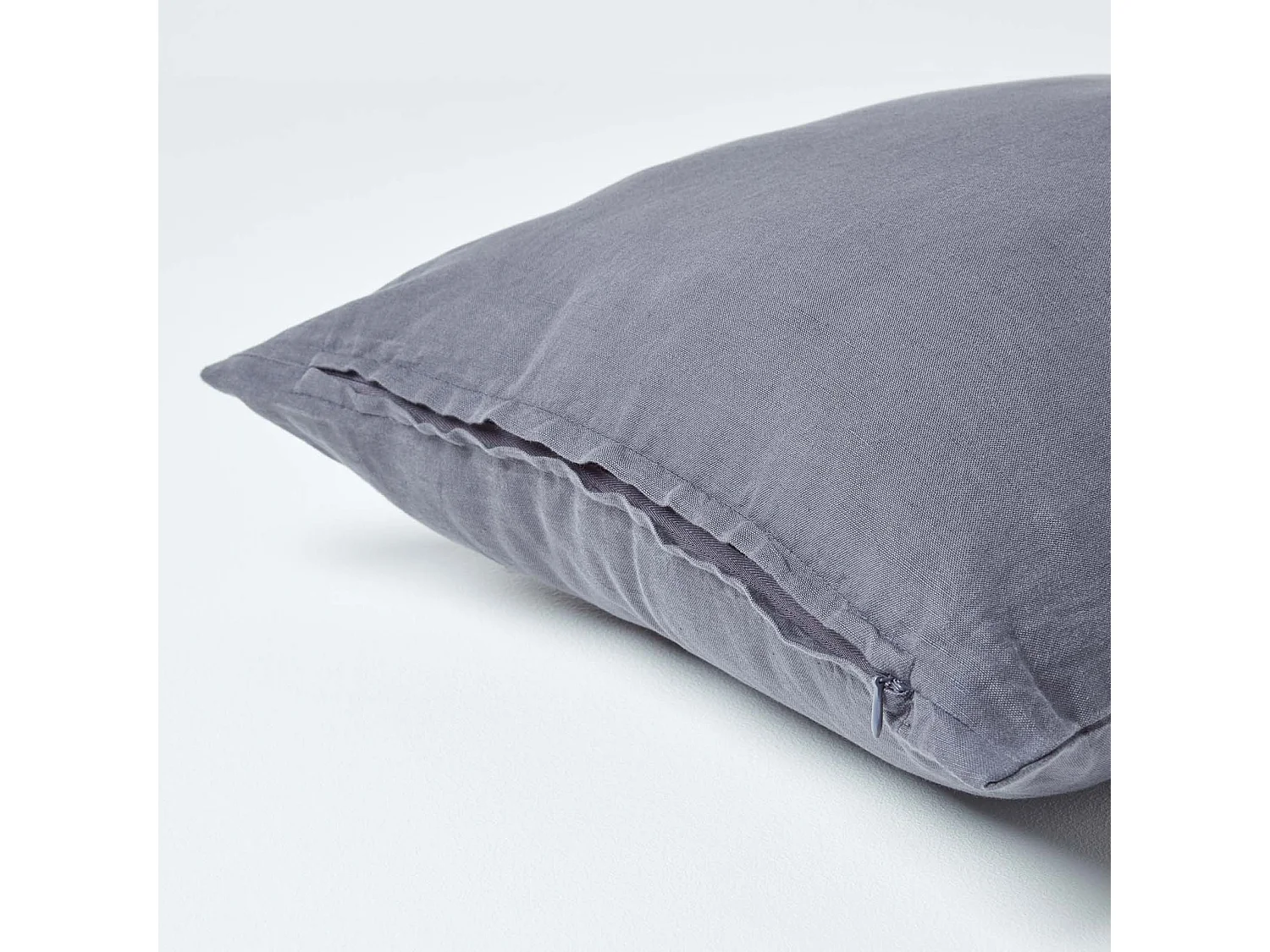 Homescapes Dark Grey European Linen Pillowcase, 40 x 40 cm