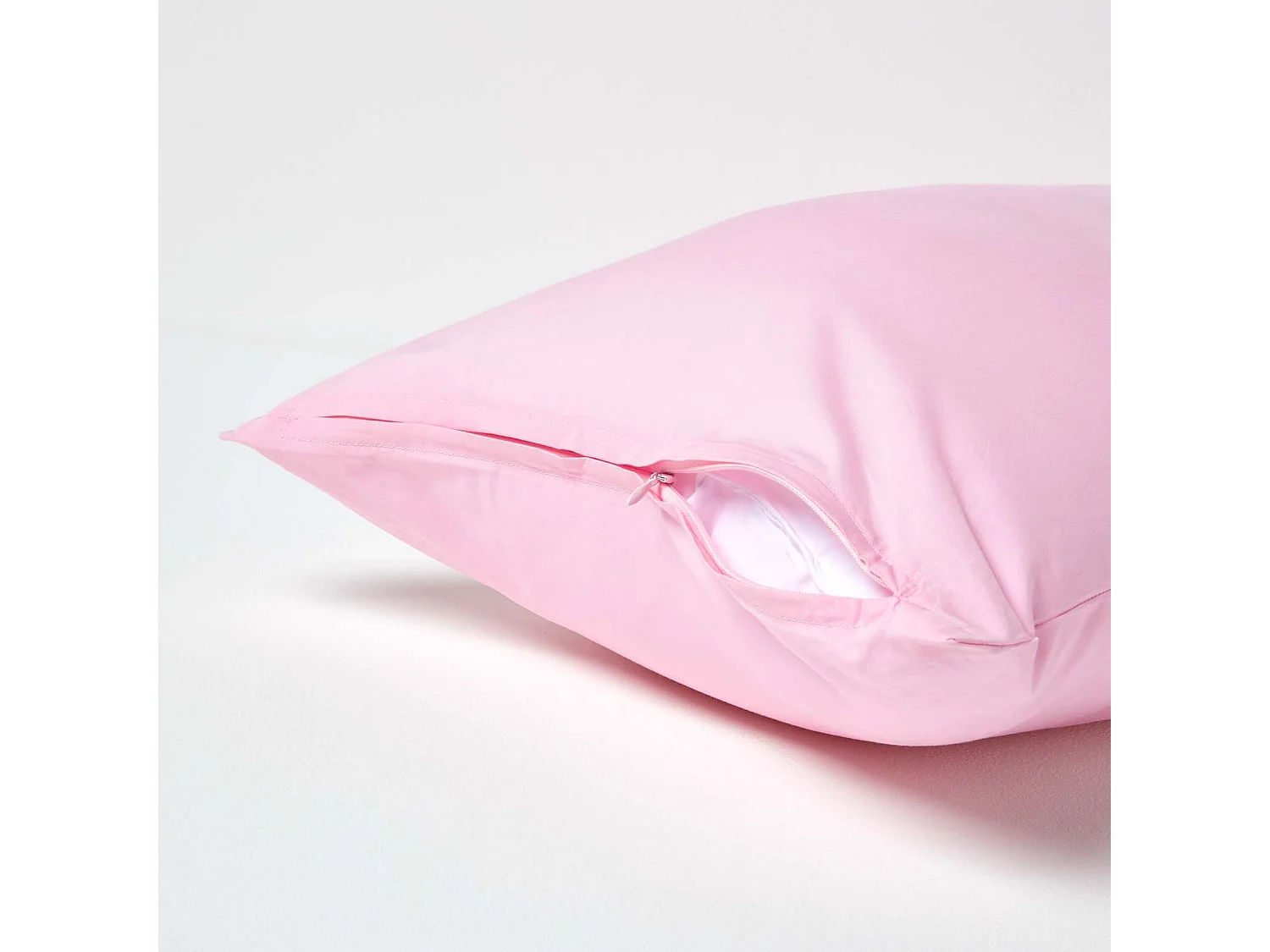 Homescapes Pink Continental Egyptian Cotton Pillowcase 200 TC, 40 x 80 cm