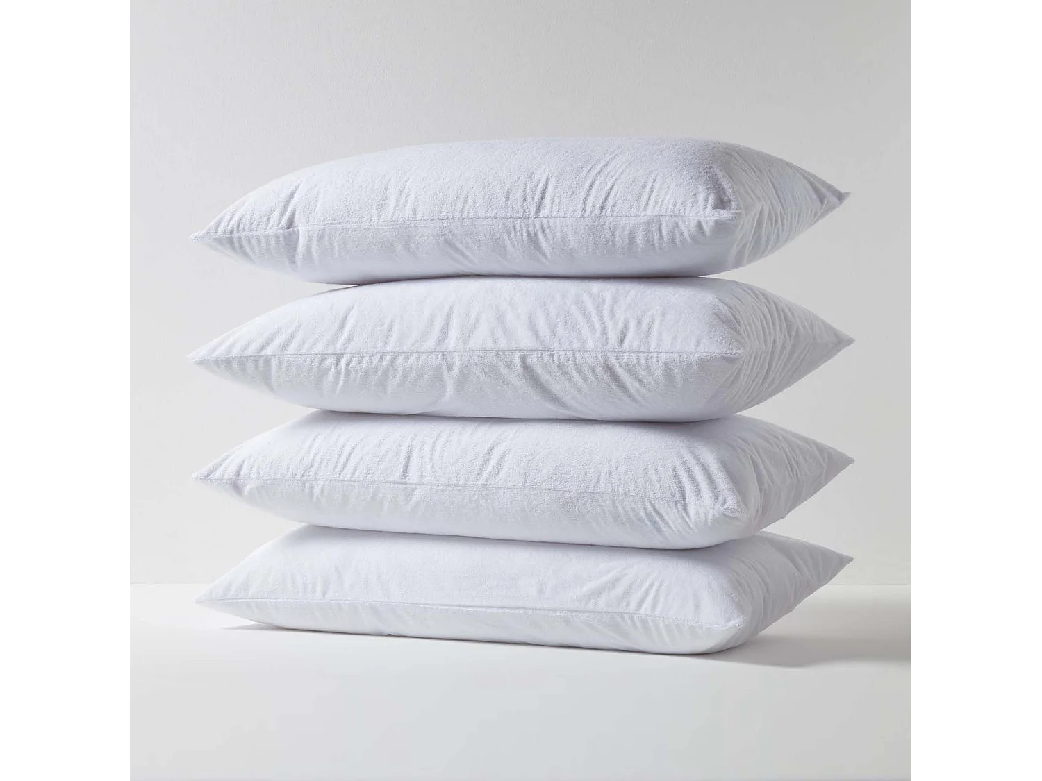 Protège-oreiller imperméable en tissu éponge 40 x 80 cm, lot de 4 - HOMESCAPES