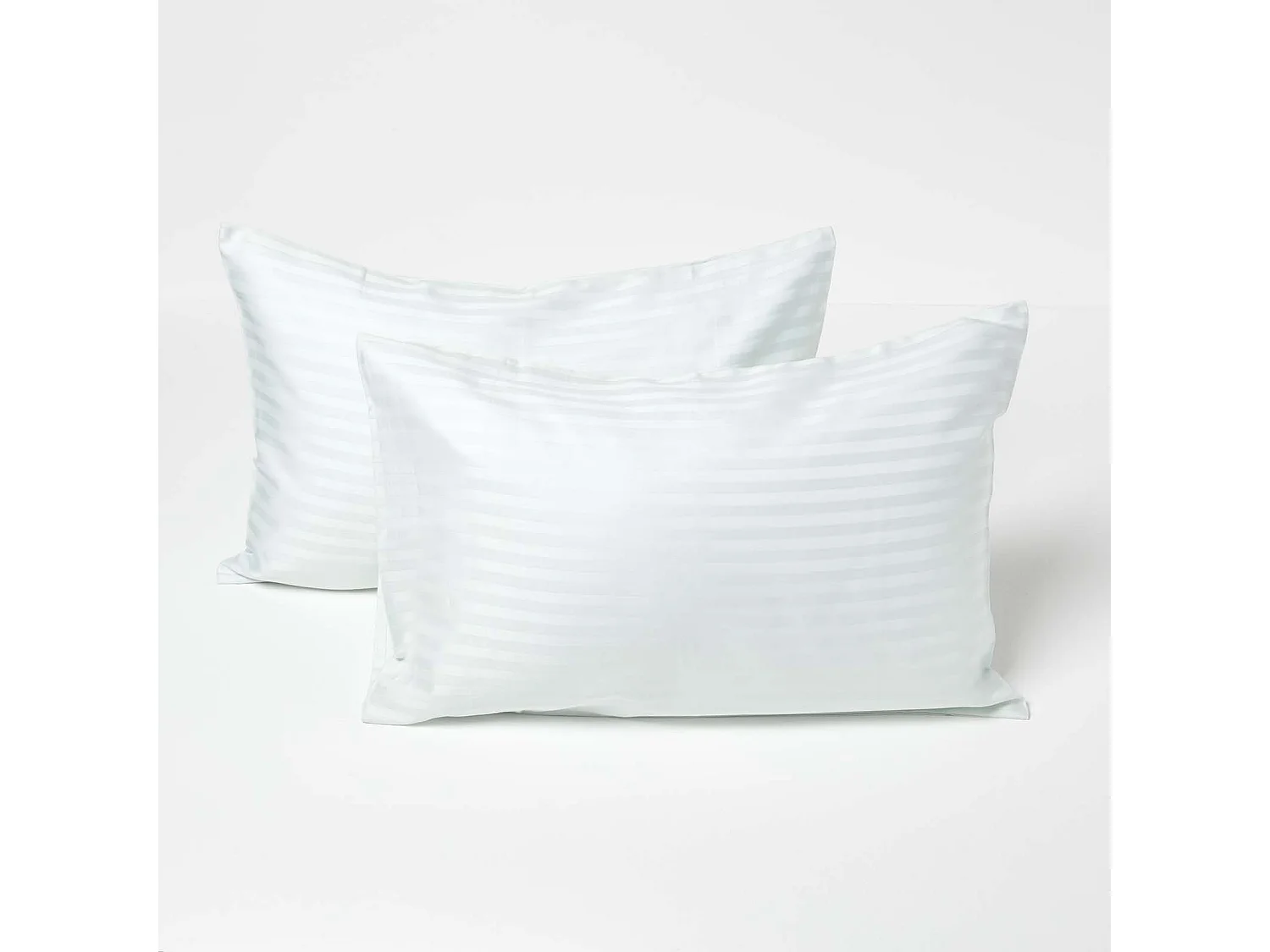 Homescapes Blue Cotton Stripe Kids Pillowcases 40 x 60 cm 330 Thread Count, 2 Pack