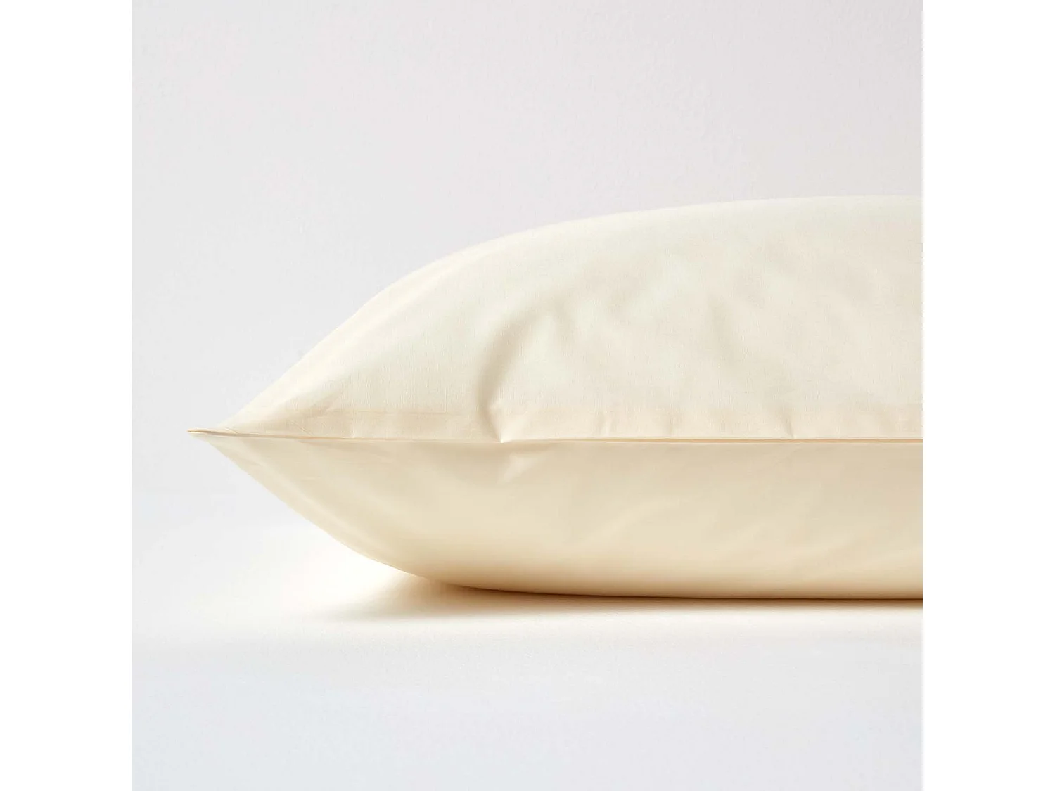 Homescapes Cream Continental Egyptian Cotton Pillowcase 200 TC, 80 x 80 cm