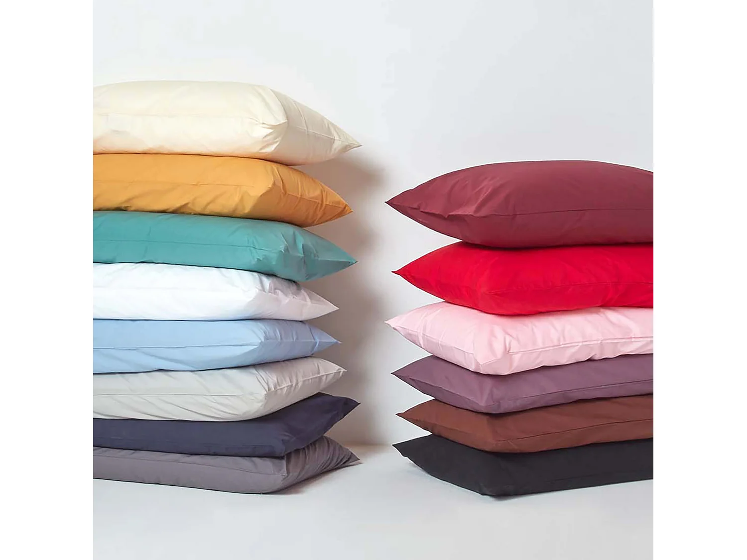 Homescapes Cream Continental Egyptian Cotton Pillowcase 200 TC, 80 x 80 cm