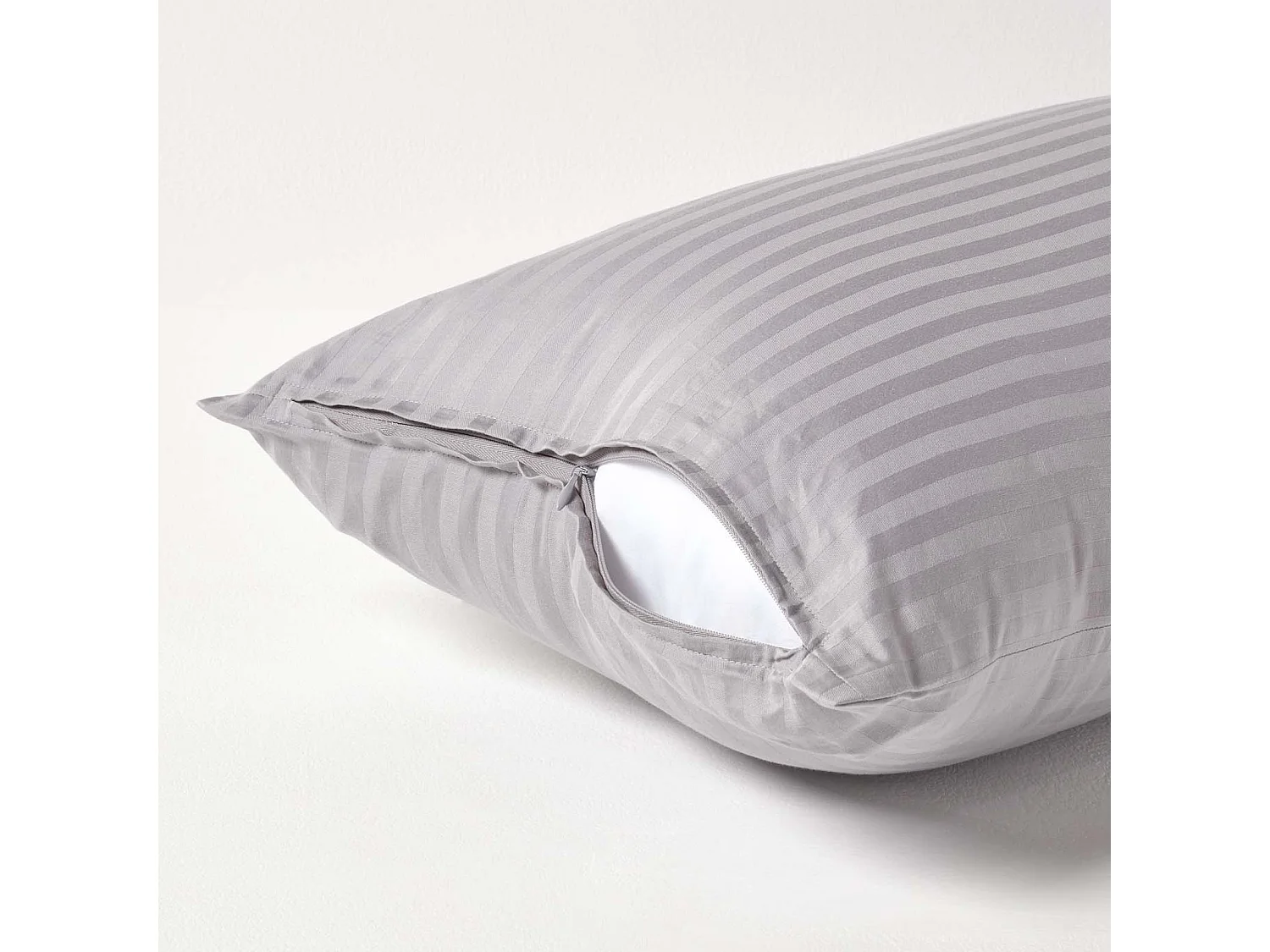 Homescapes Grey Continental Pillowcase Egptian Cotton 330 TC, 40 x 80cm