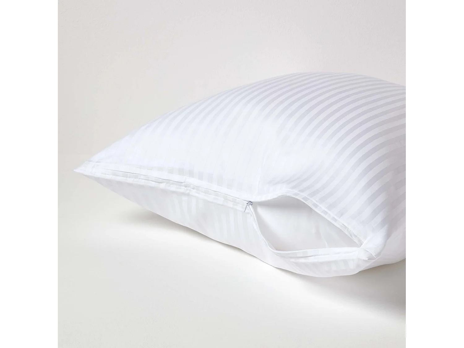 Homescapes White Continental Egyptian Cotton Pillowcase 330 TC, 60 x 60 cm