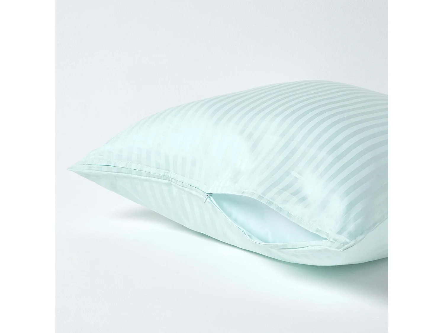 Homescapes Blue Continental Egyptian Cotton Pillowcase 330 TC, 60 x 60 cm