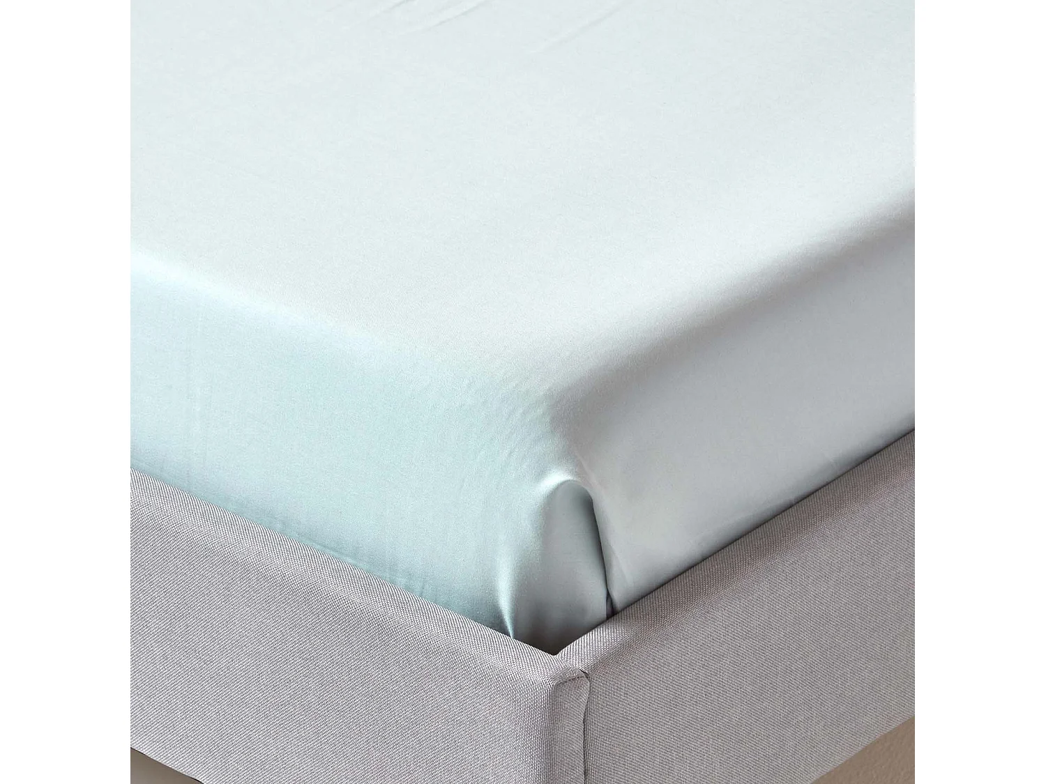 Homescapes Duck Egg Blue Organic Cotton Flat Sheet 400 Thread count, King