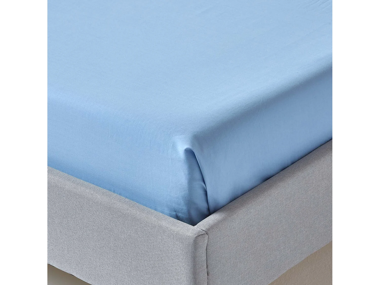 Homescapes Blue Egyptian Cotton Flat Sheet 200 TC, Double