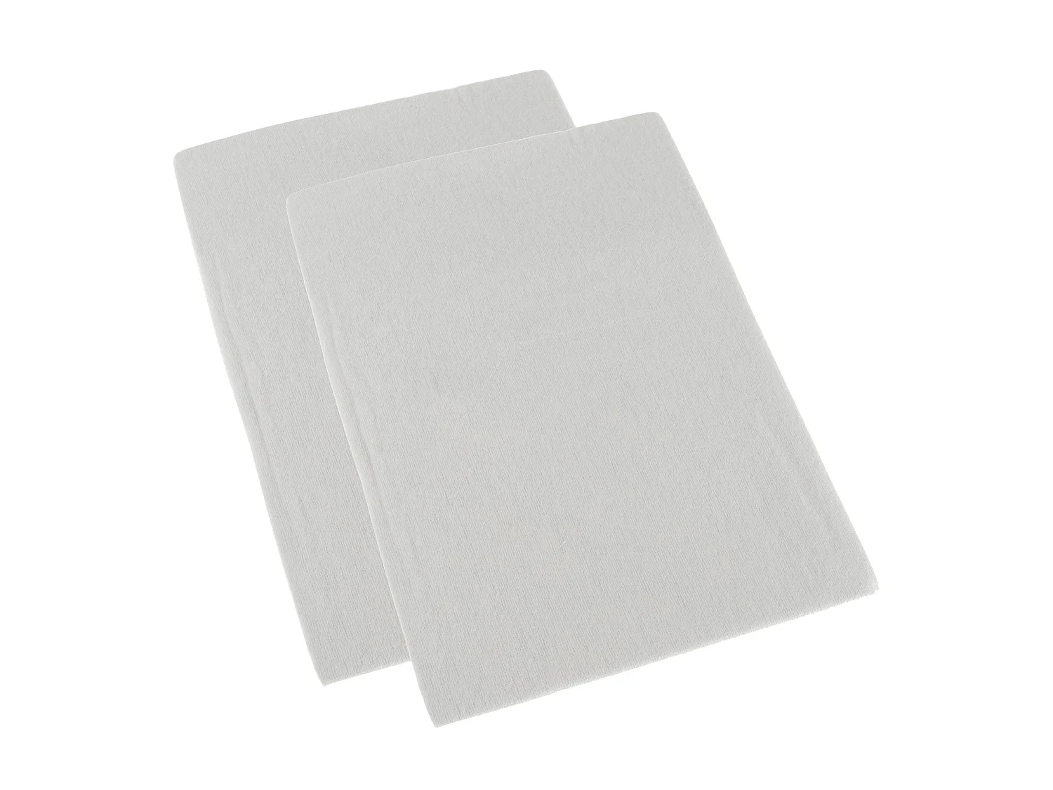 Homescapes White 100% Brushed Cotton Cot Flat Sheet Pair, 100 x 150 cm
