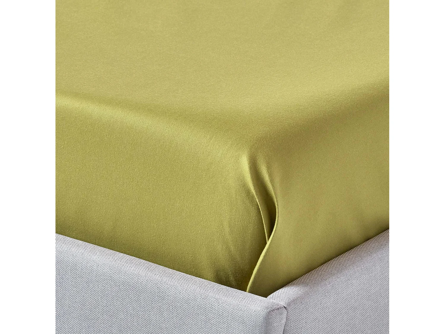 Homescapes Olive Green Egyptian Cotton Flat Sheet 1000 Thread Count, Single
