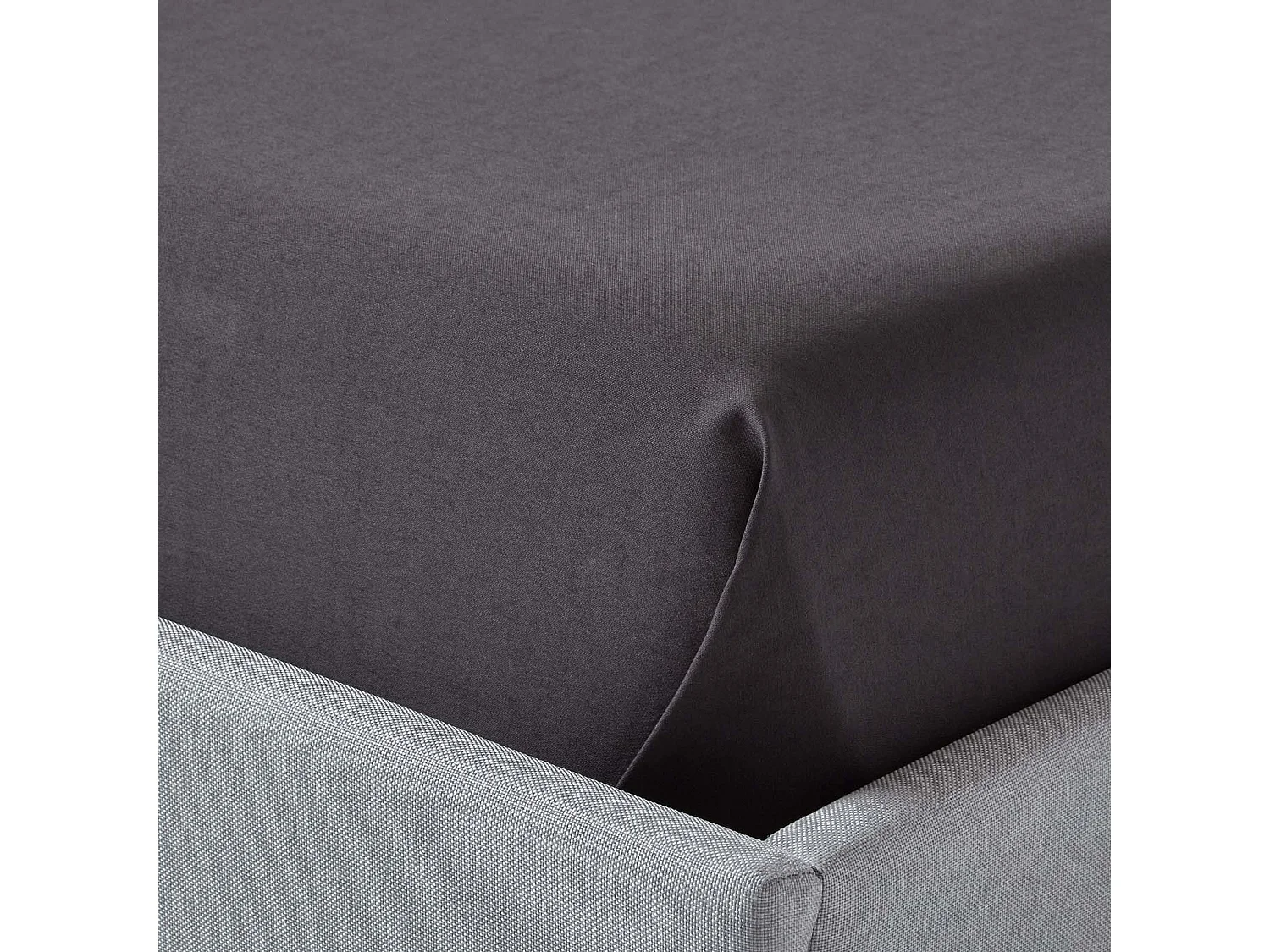 Homescapes Dark Charcoal Grey Egyptian Cotton Flat Sheet 1000 Thread Count, Super King Size