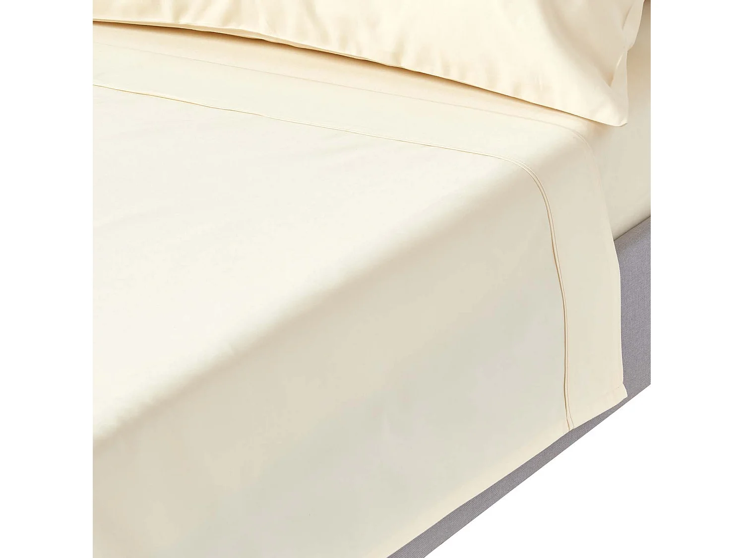 Homescapes Cream Egyptian Cotton Flat Sheet 1000 Thread Count, Super King