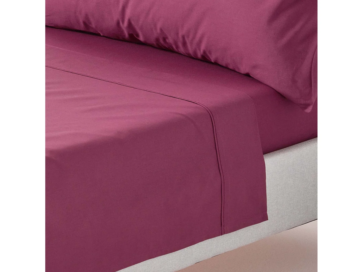 Homescapes Plum Egyptian Cotton Flat Sheet 200 TC, Double