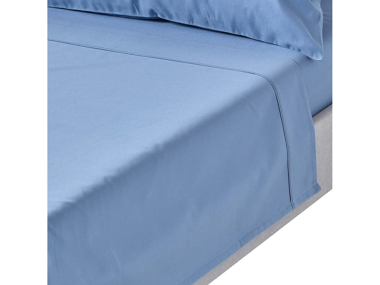 Homescapes Air Force Blue Egyptian Cotton Flat Sheet 1000 Thread Count, Single