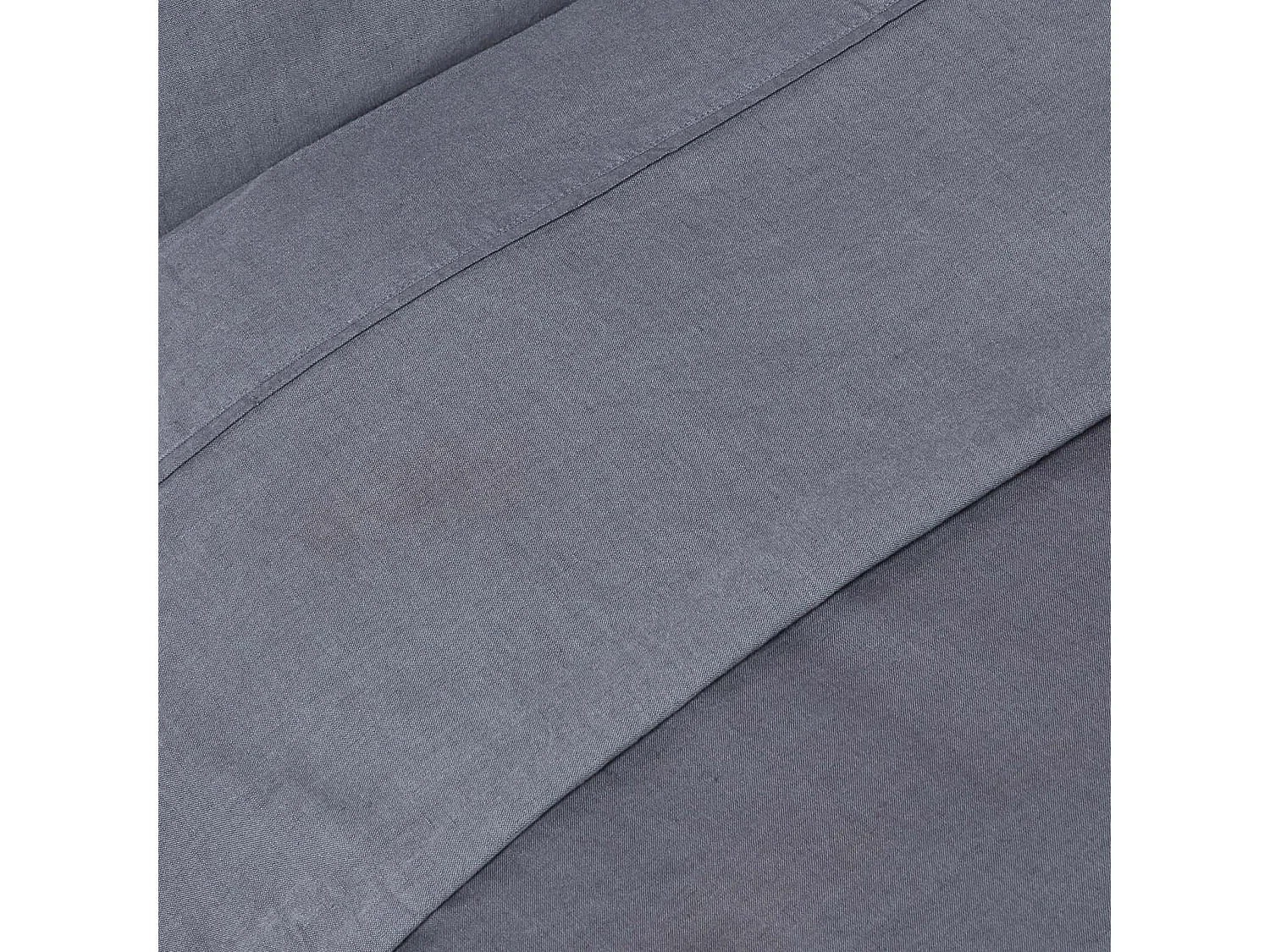 Homescapes Dark Grey Linen Flat Sheet, Single