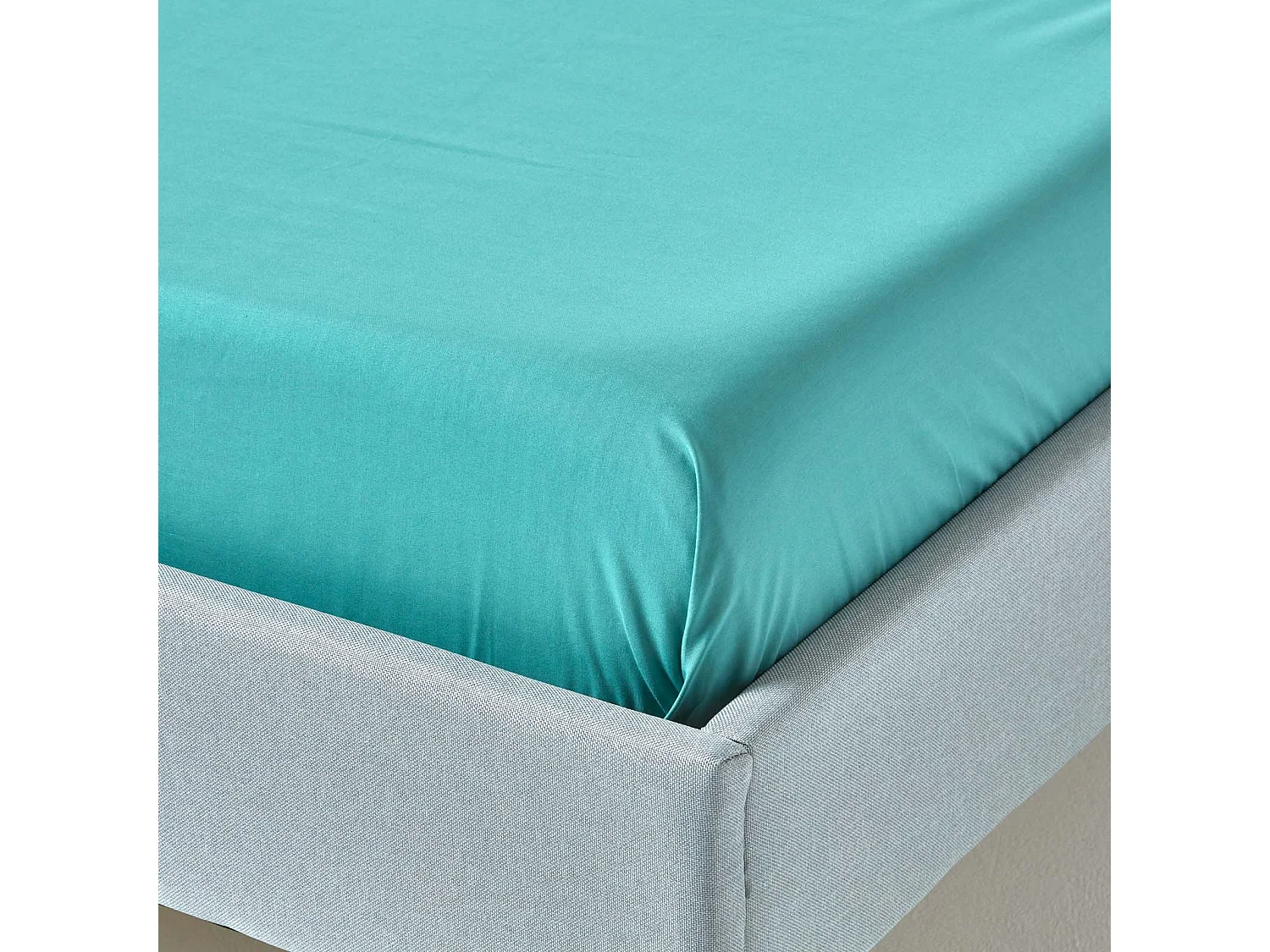 Homescapes Teal Egyptian Cotton Flat Sheet 200 TC, Double