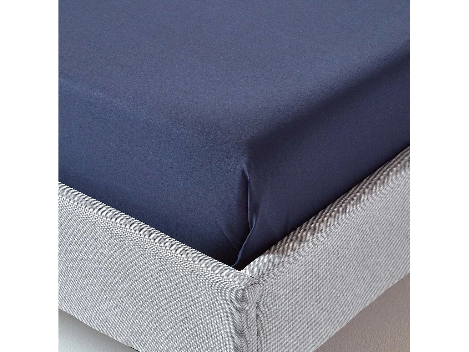 Homescapes Navy Blue Egyptian Cotton Flat Sheet 200 TC, Double
