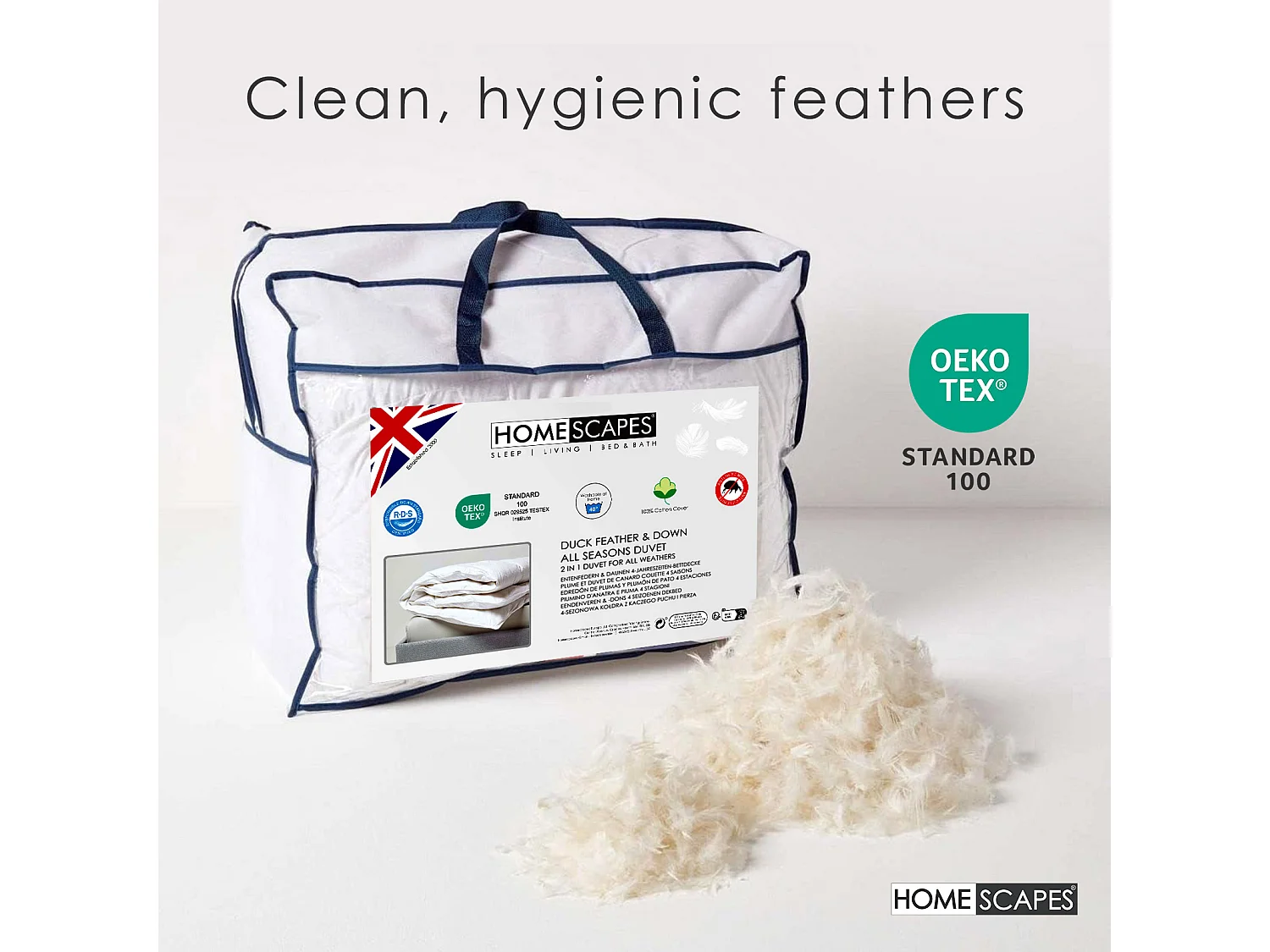 Homescapes Duck Feather and Down All Seasons King Size Duvet