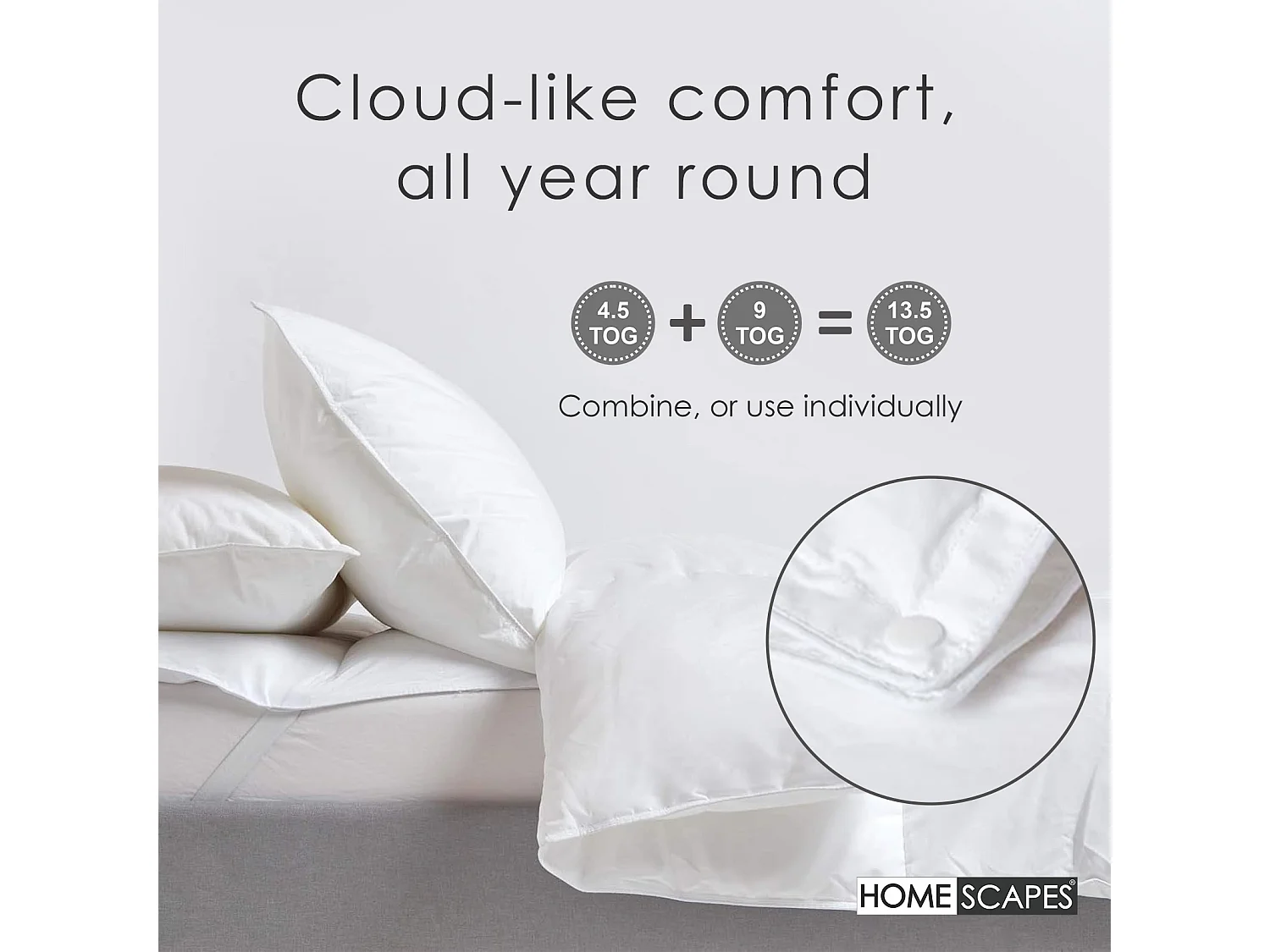 Homescapes Duck Feather and Down All Seasons King Size Duvet